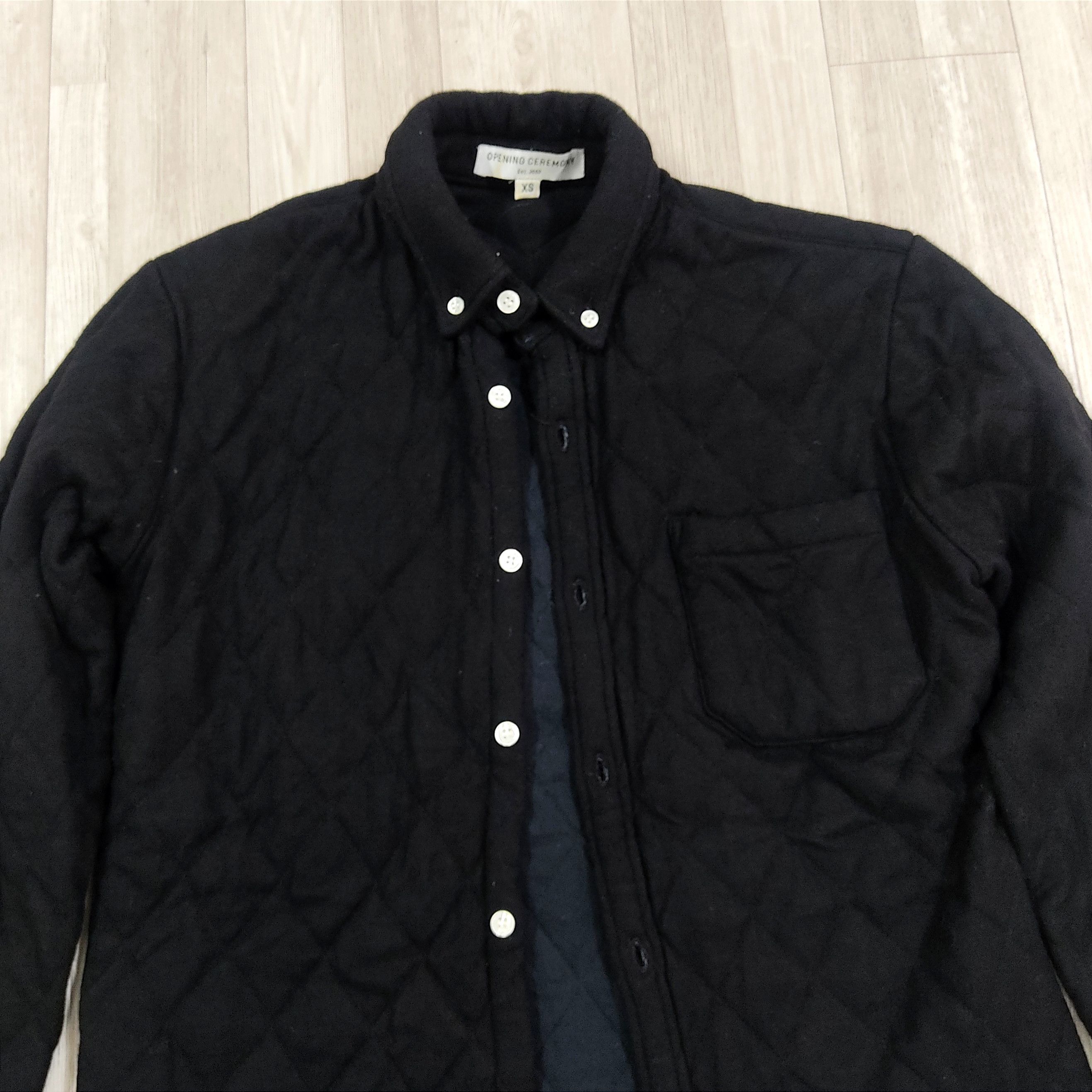 Designer × Opening Ceremony OPENING CEREMONY Wool Quilted Button-Up Shirt Jacket Size US XS / EU 42 / 0 - 7 Thumbnail