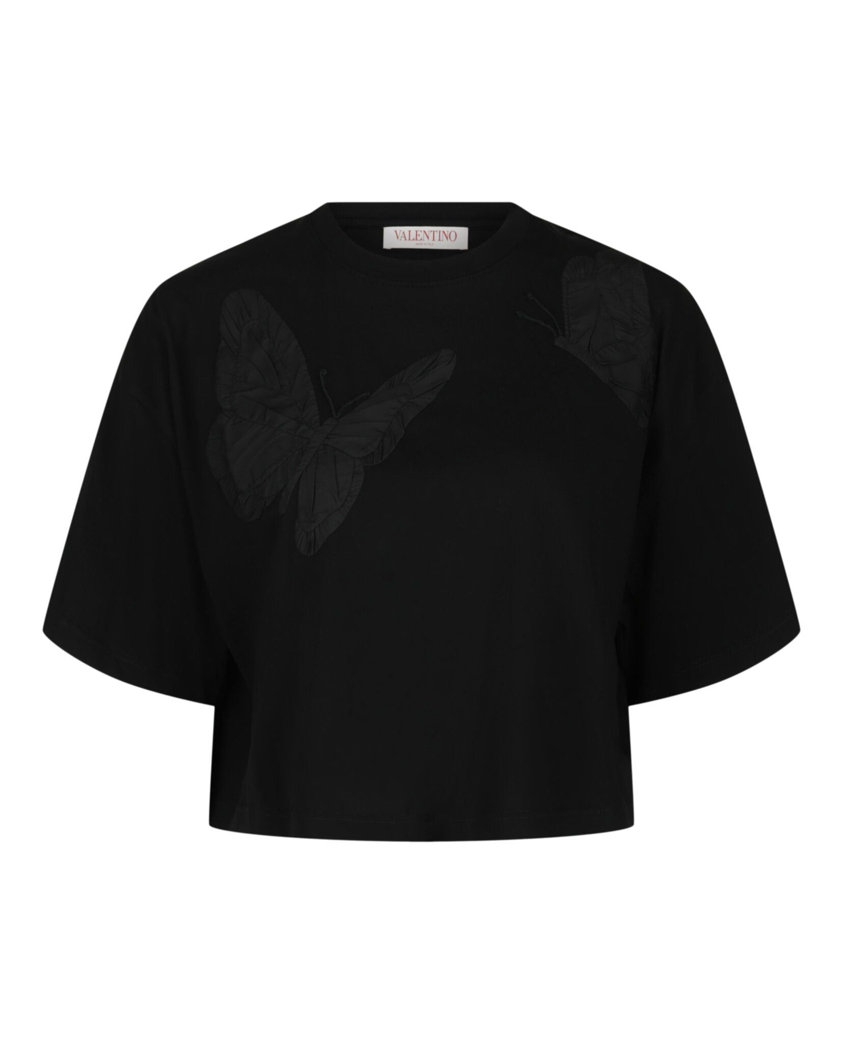 Valentino Butterfly Appliqué Crop T-Shirt Size XXS / US 00 / IT 34 - 1 Thumbnail