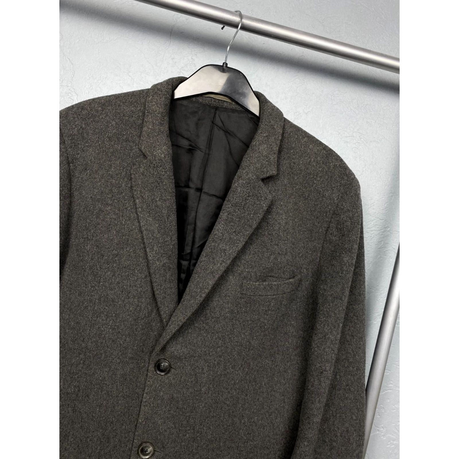 Hugo Boss HUGO BOSS Coat Mens Wool Coat Jacket L Gray Wool Overcoat Boxy Coat Mens Size US L / EU 52-54 / 3 - 2 Thumbnail