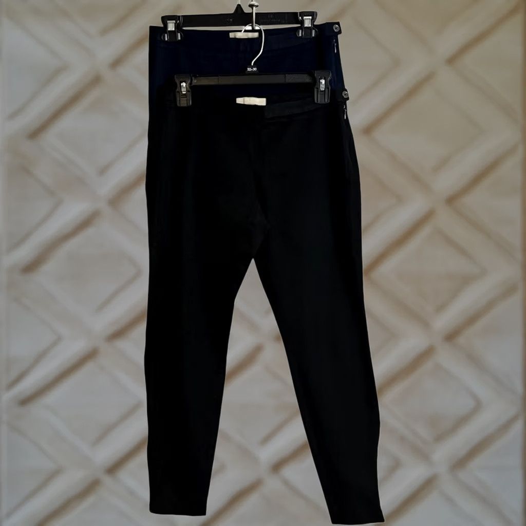 Banana Republic VINTAGE Banana Republic Sloan Slim Fit Crop Dress Pants Black Navy Size 2 Mid Rise Men? No. Wait. Size 26" / US 2 / IT 38 - 1 Thumbnail