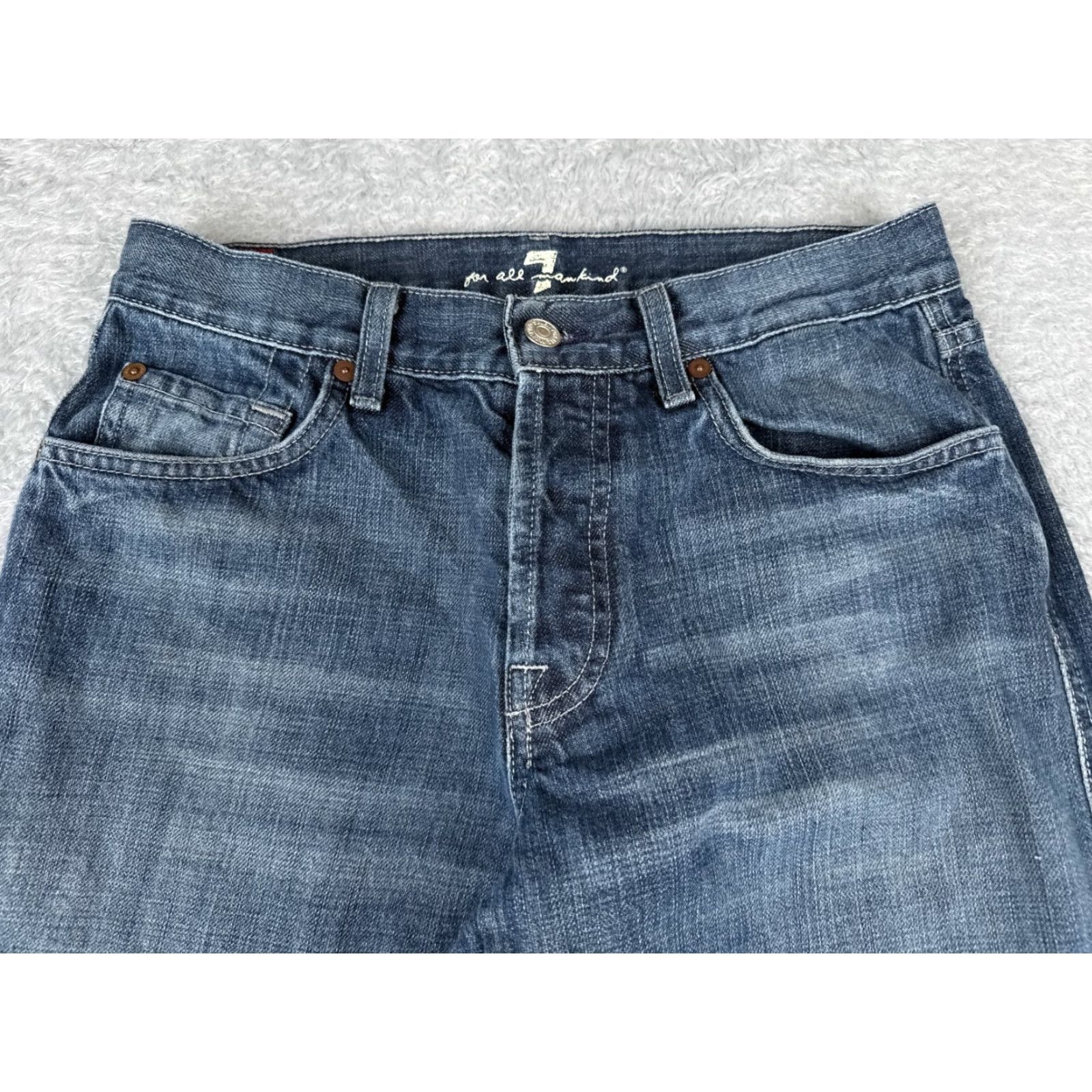 7 For All Mankind VINTAGE 7 For All Mankind Womens Jeans Bootcut Cotton Blend Blue 2000s Size 30 Women Size 30" / US 8 / IT 44 - 4 Thumbnail