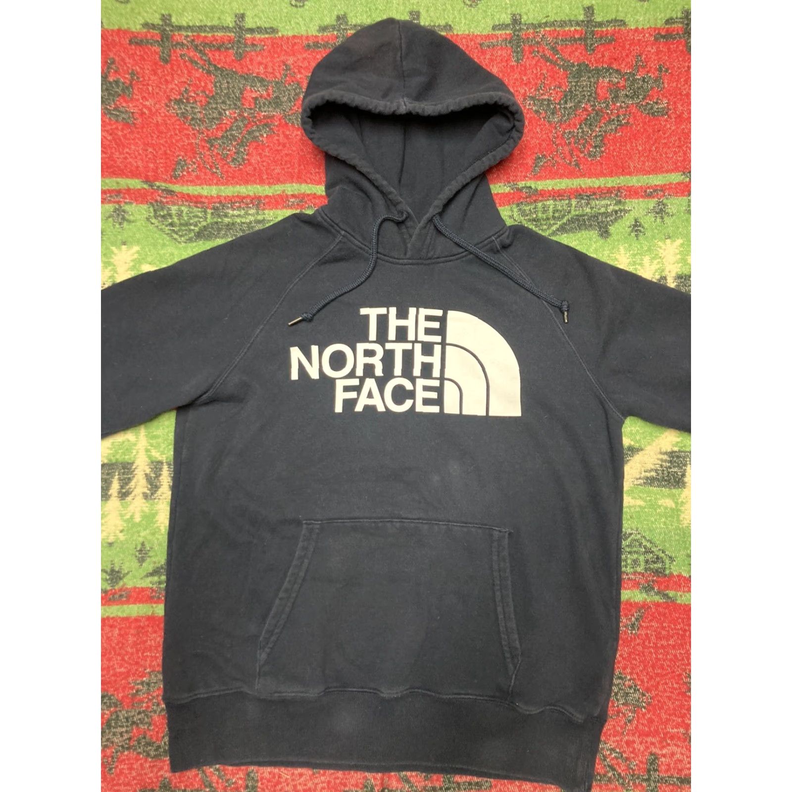 The North Face The North Face Hoodie Womens Small Logo Graphic Dark Blue EUC Pullover Shirt Size S / US 4 / IT 40 - 3 Thumbnail