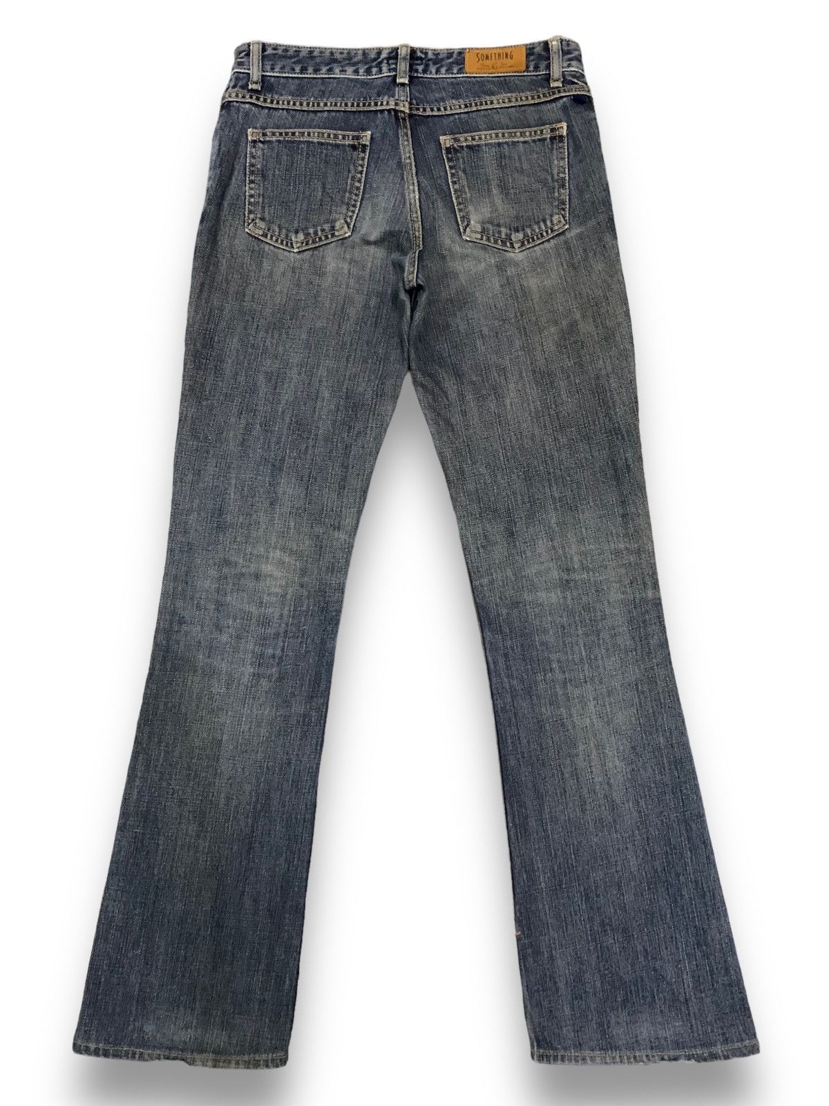Edwin Vintage Edwin x Something Pour Femme Distressed Flared Jeans Size 28" / US 6 / IT 42 - 2 Thumbnail