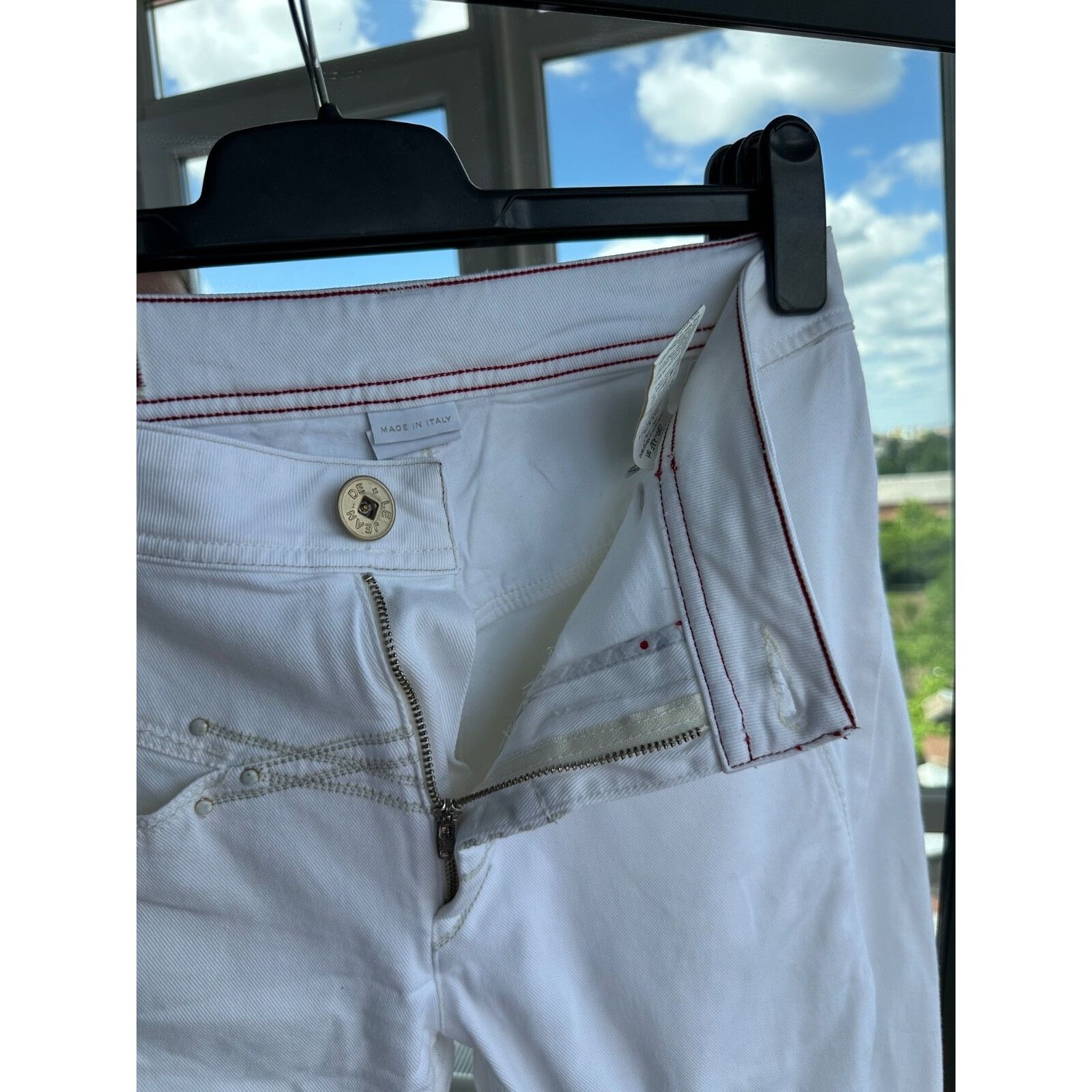 Marithe + Francois Girbaud Marithé + François Girbaud Y2K Women’s White Low Rise Jeans Size US 28 / EU 44 - 10 Thumbnail
