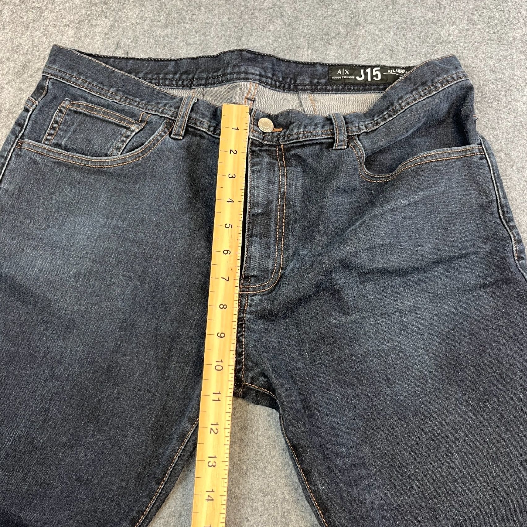 Armani Exchange Armani Exchange J15 Jeans Relaxed Straight 34 32 Dark Blue Denim Cotton Elastan Mens Regular 5-Pocket Size US 34 / EU 50 - 5 Thumbnail