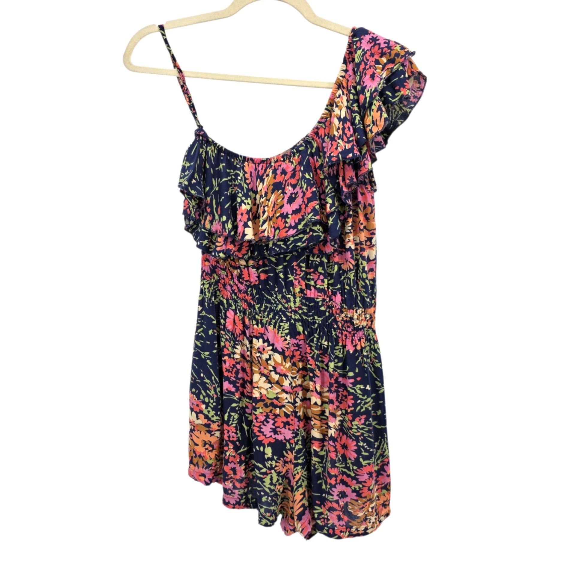 Other Vintage Wet Seal Womens Medium Romper One Shoulder Ruffle Mu Size M / US 6-8 / IT 42-44 - 4 Thumbnail