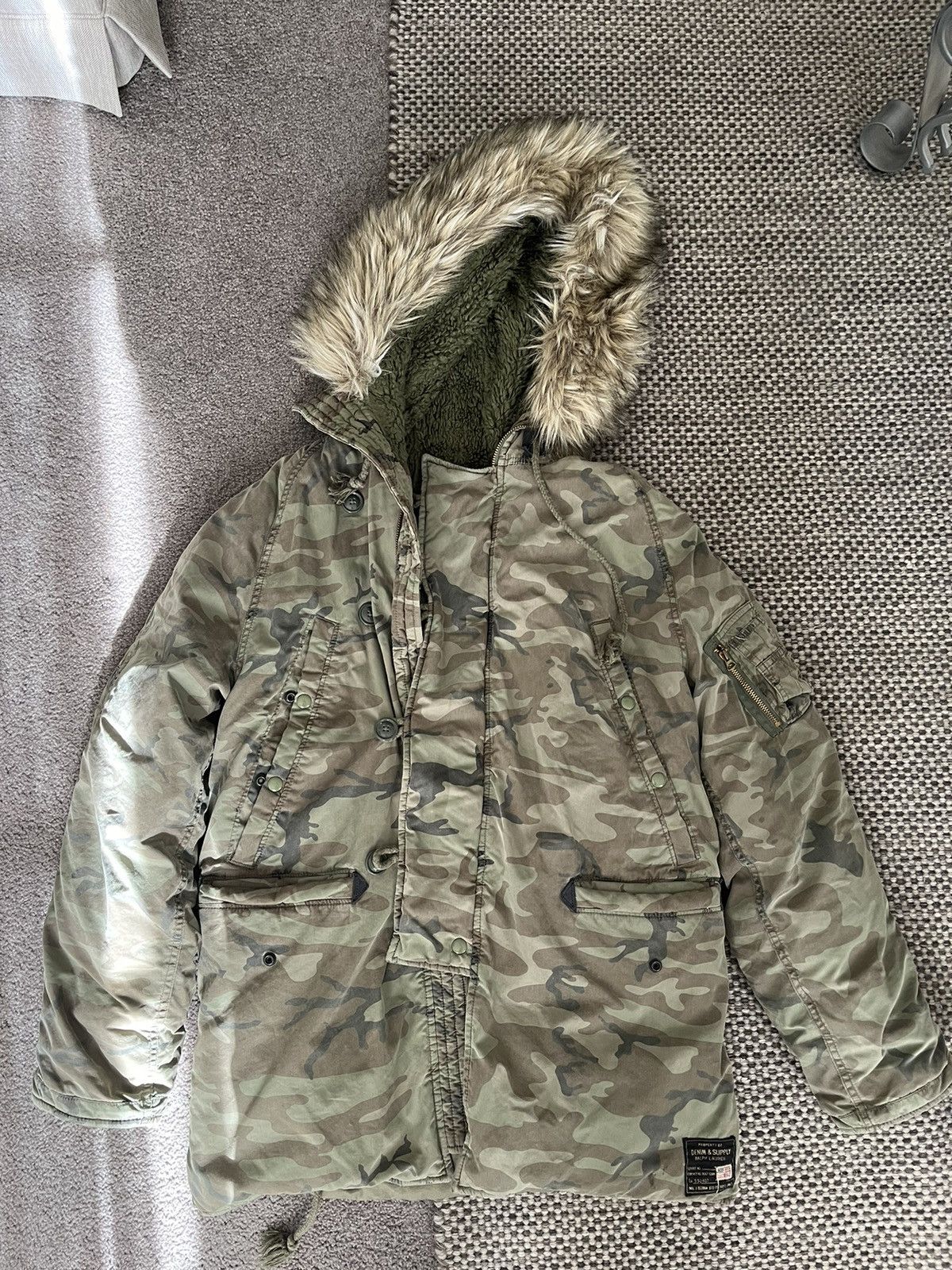 Denim & Supply Ralph Lauren Camo Down Parka Size US S / EU 44-46 / 1 - 1 Thumbnail