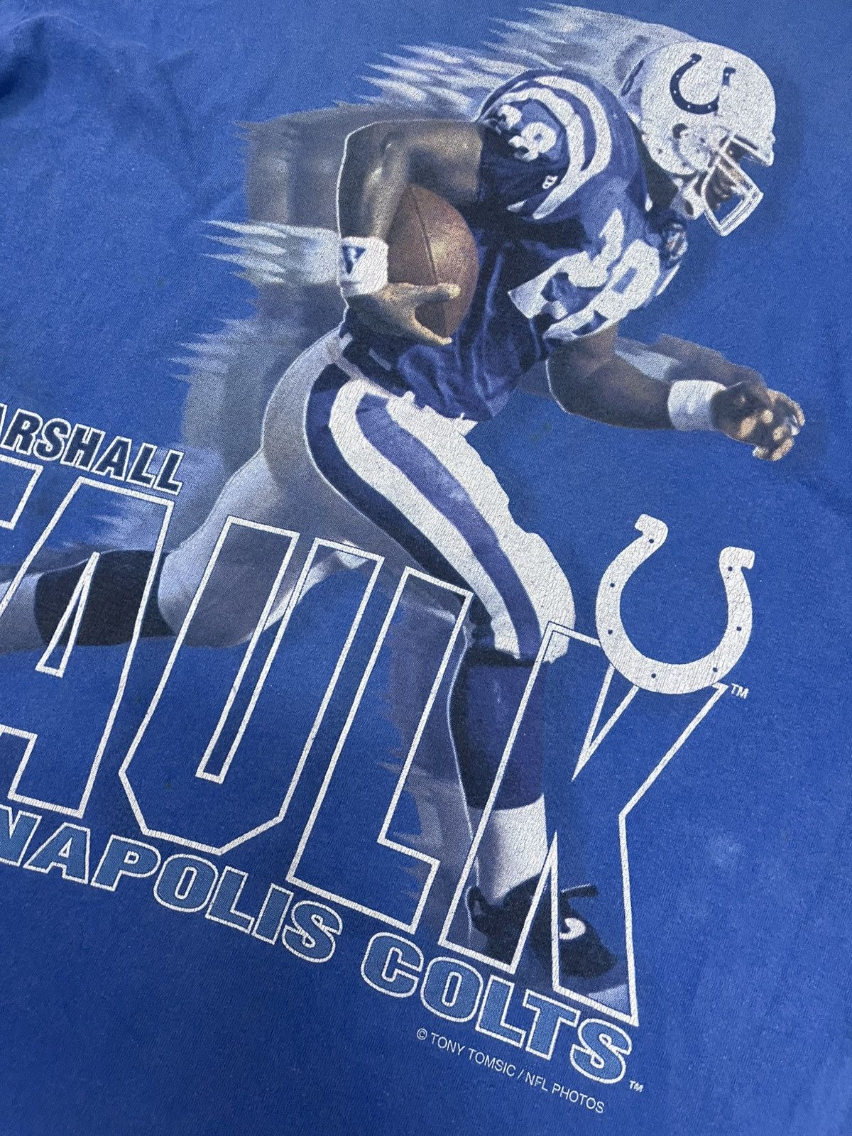 NFL × Salem Sportswear × Vintage 90s Marshall Faulk NFL player shirt Size US L / EU 52-54 / 3 - 6 Thumbnail