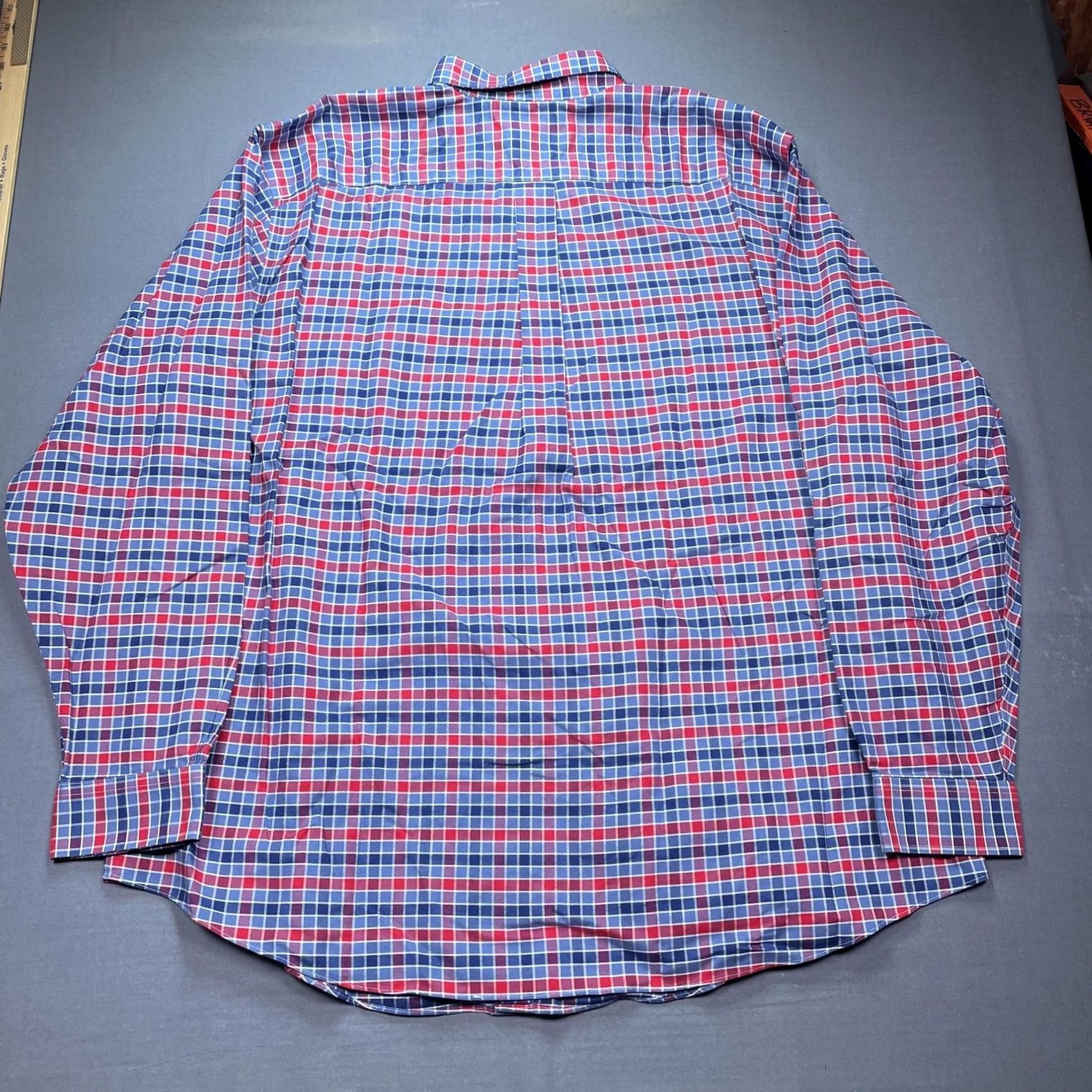 Brooks Brothers Brooks Brothers Shirt Mens 2XLT Blue Red Check Non-Iron Supima Long Sleeve Button-Down Collar" Size US XXL / EU 58 / 5 - 4 Thumbnail