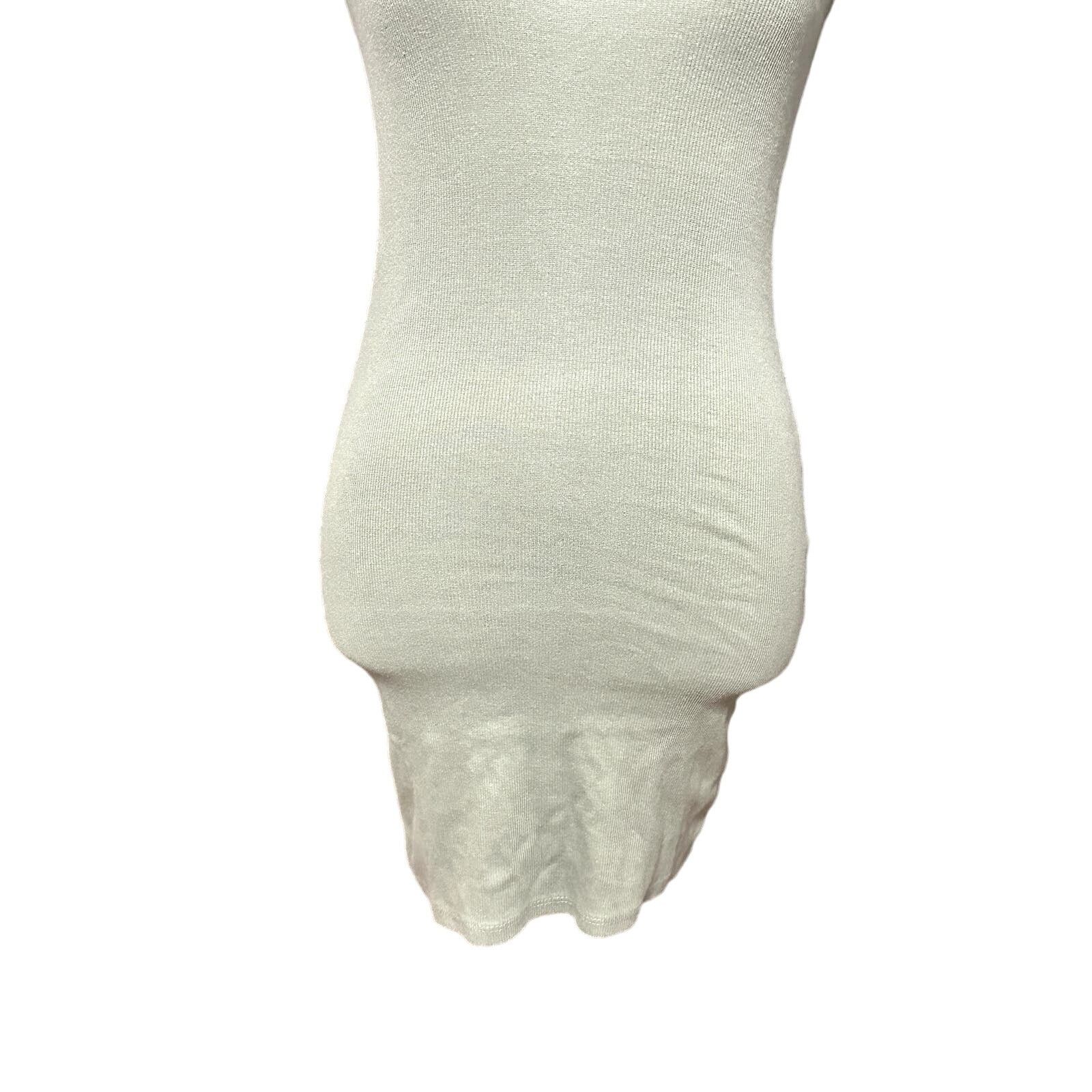 Other Open Edit Sage Green Bodycon Mini Dress Ribbed XXS NWOT Size XXS / US 00 / IT 34 - 4 Thumbnail