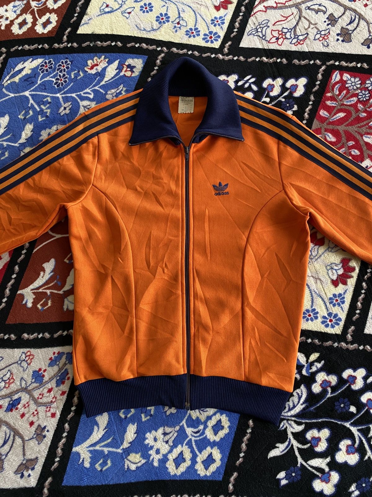 Adidas Vintage 80s Adidas 3 Stripes Tracktop Size US M / EU 48-50 / 2 - 2 Thumbnail
