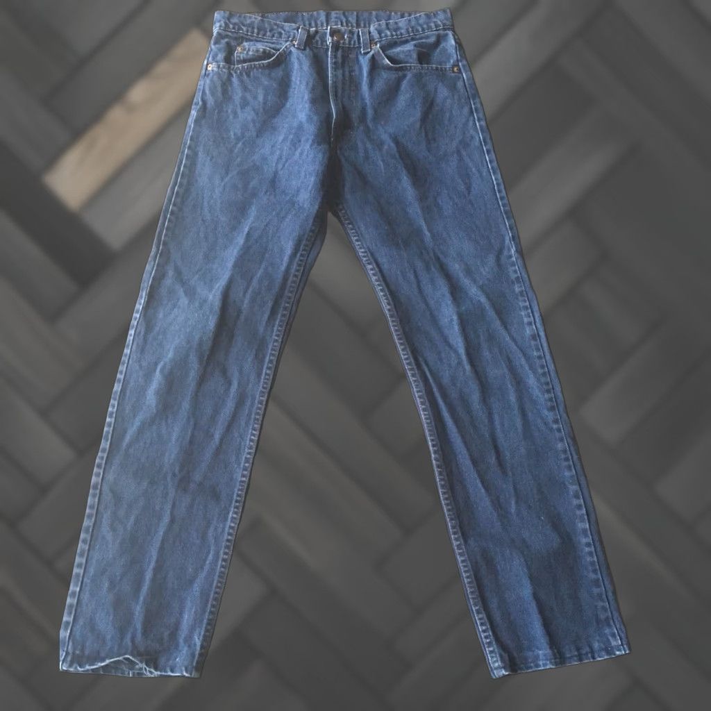 Levi's VINTAGE Levi's 505 Jeans Blue Rinse Regular Size 32 Inseam 31 31 Zipper Fly Black Tab Denim 1980s Mens Womens Boys Girls Size US 31 - 1 Thumbnail