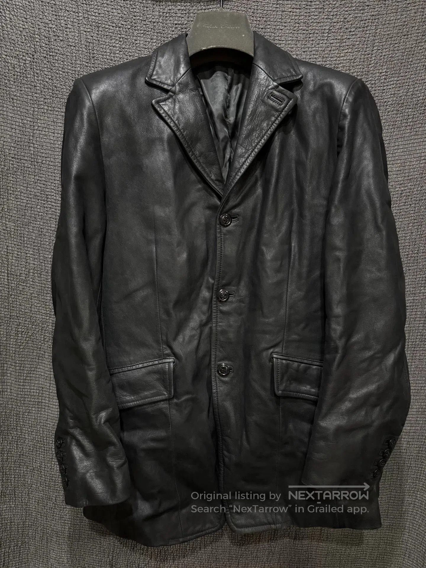 Julius black leather suit coat with vampire style. Size US M / EU 48-50 / 2 - 1 Thumbnail