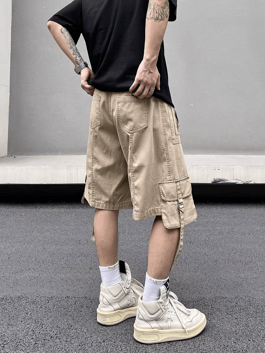 Japanese Brand Retro Hip Hop Multi-Pocket Loose Casual Shorts Size US 30 / EU 46 - 4 Thumbnail