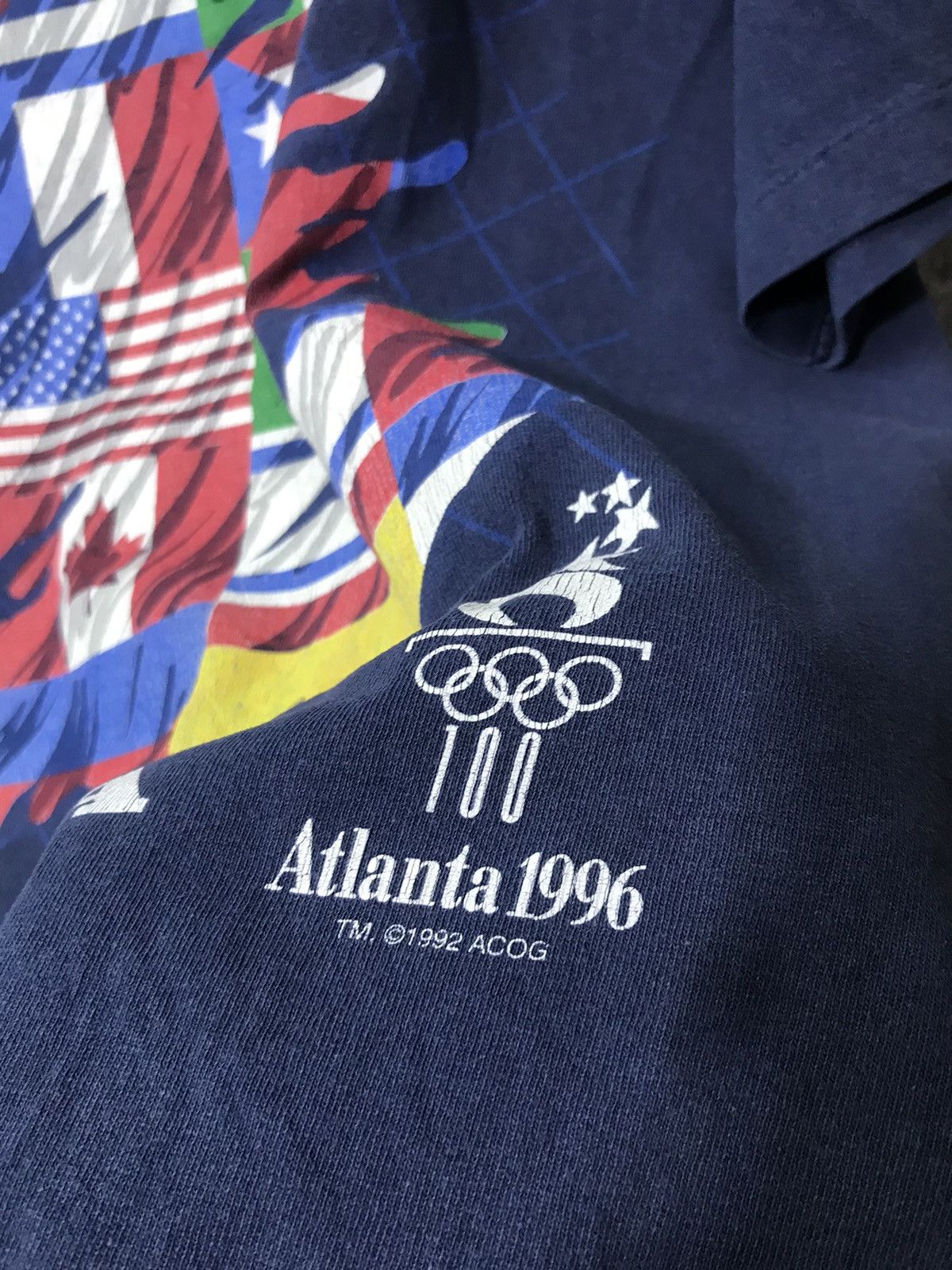 Vintage Vintage90s Atlanta 1996 Olympic Games T-shirt Size US L / EU 52-54 / 3 - 4 Thumbnail