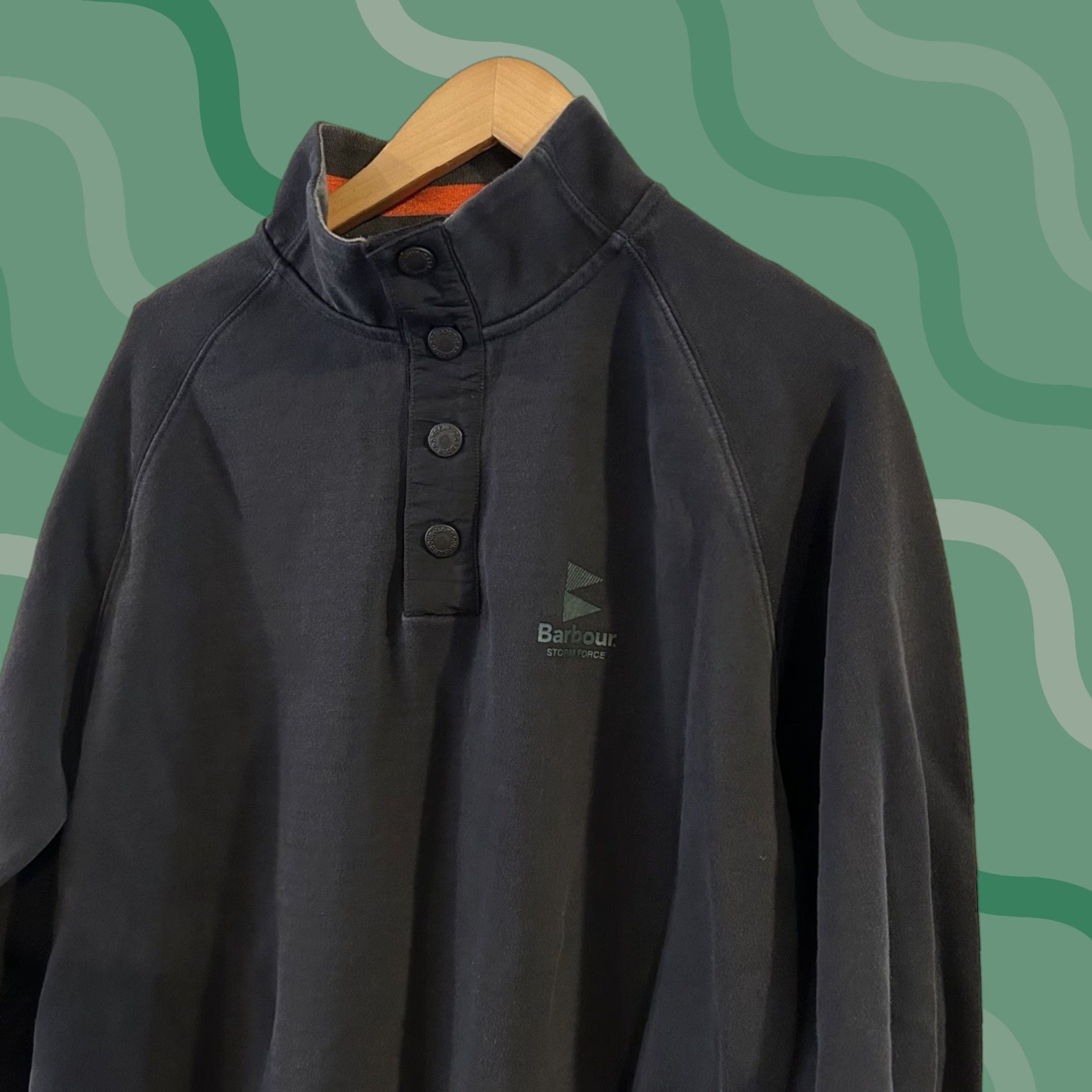 Barbour BARBOUR Sweater Pullover Half Snap Navy Mens XL Knit Mock Neck Logo All Seasons Pullover Barbour Pullover Mens XL Navy Sweater Logo Knit Size US XL / EU 56 / 4 - 1 Thumbnail