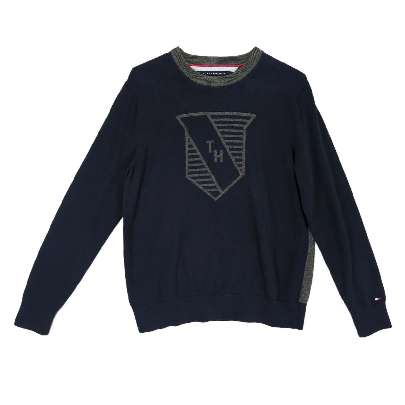 Tommy Hilfiger Tommy Hilfiger Men's L TH Crest Knit Crew Sweater Size US L / EU 52-54 / 3 - 1 Thumbnail
