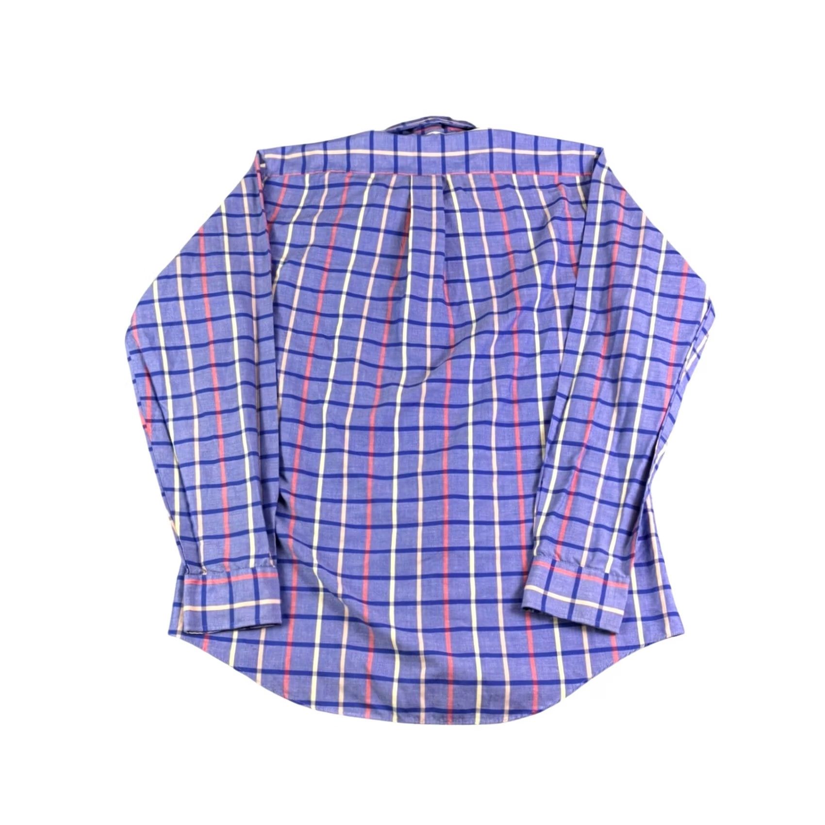 Lee VINTAGE Lee Mens Plaid Button-Down Shirt Blue Yellow Red Long Sleeve Large Size US L / EU 52-54 / 3 - 2 Thumbnail