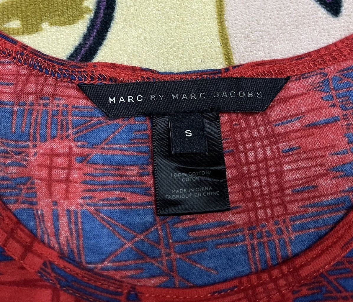 Designer MARC JACOBS Lipstick Red Multicolor Shirt Size S / US 4 / IT 40 - 6 Thumbnail
