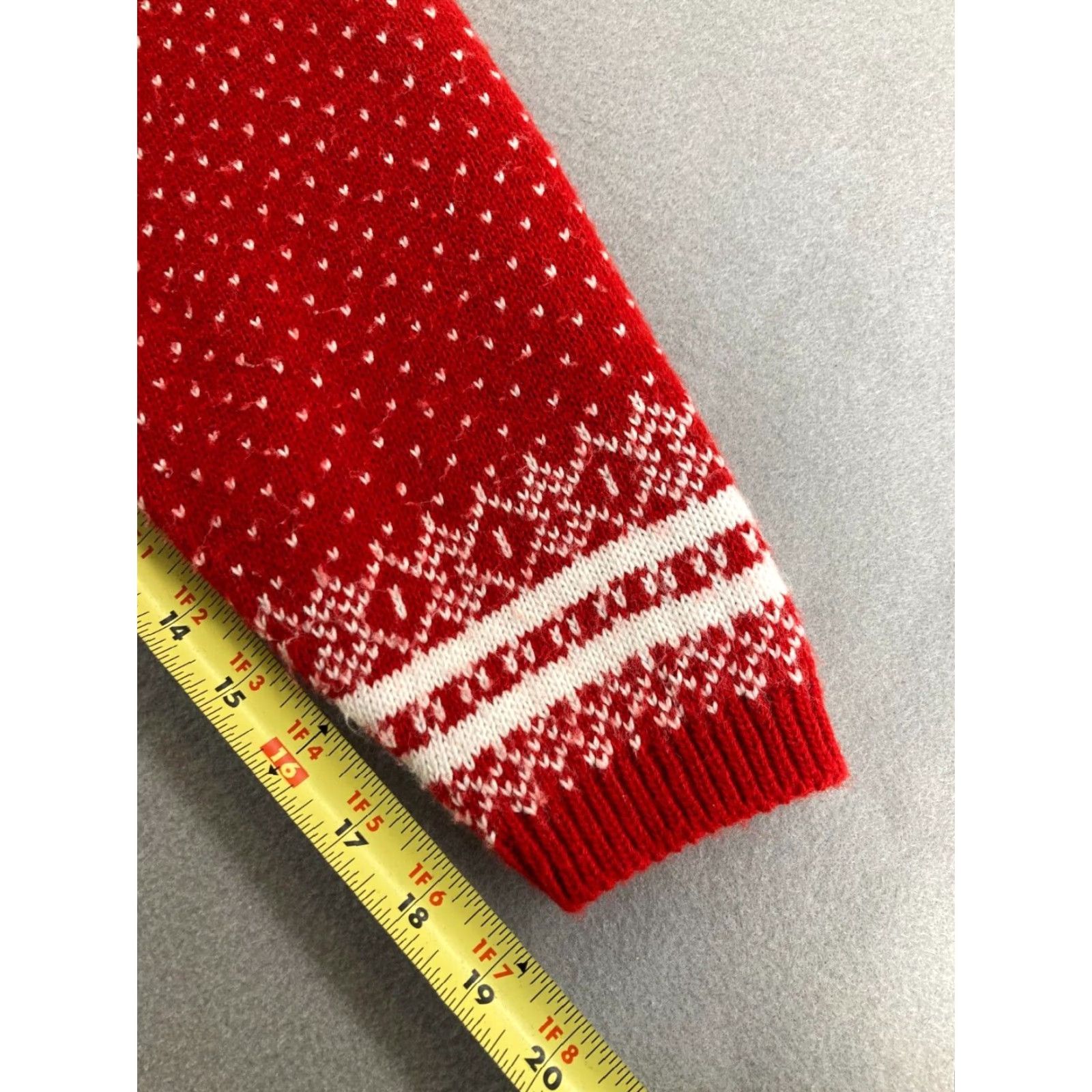 Vintage Vintage Sweetbriar Men's Christmas Sweater Medium Red Teddy Bears Pullover Holiday Winter Knit Glamour Geometric 90s Size US M / EU 48-50 / 2 - 7 Thumbnail