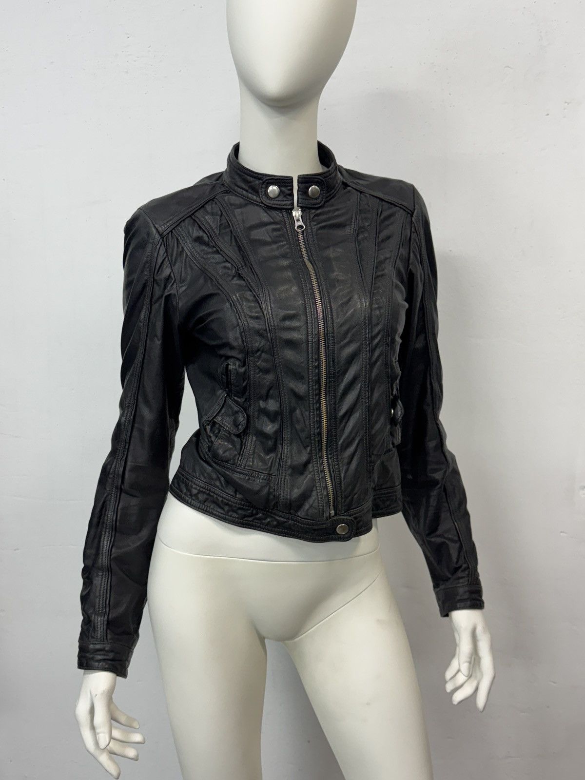 Japanese Brand Vintage Real Leather Avant Garde y2k Jacket Size S / US 4 / IT 40 - 1 Thumbnail