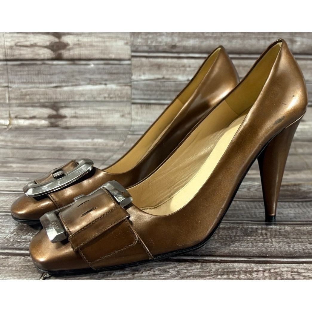 Prada Prada Leather Patent Buckle Square Heel Shiny Ombre Core sz Size US 6 / IT 36 - 1 Thumbnail