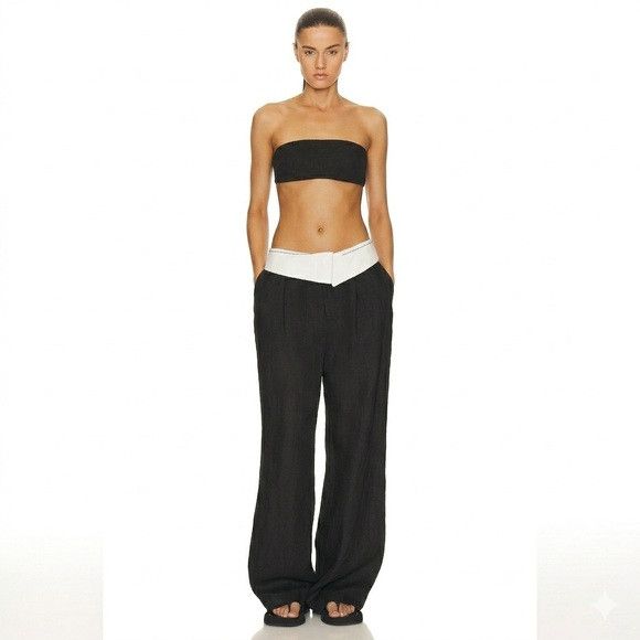 REVOLVE Revolve Osis Studio 100% Linen Lily Wide Leg Pants - Large Size 32" / US 10 / IT 46 - 11 Thumbnail