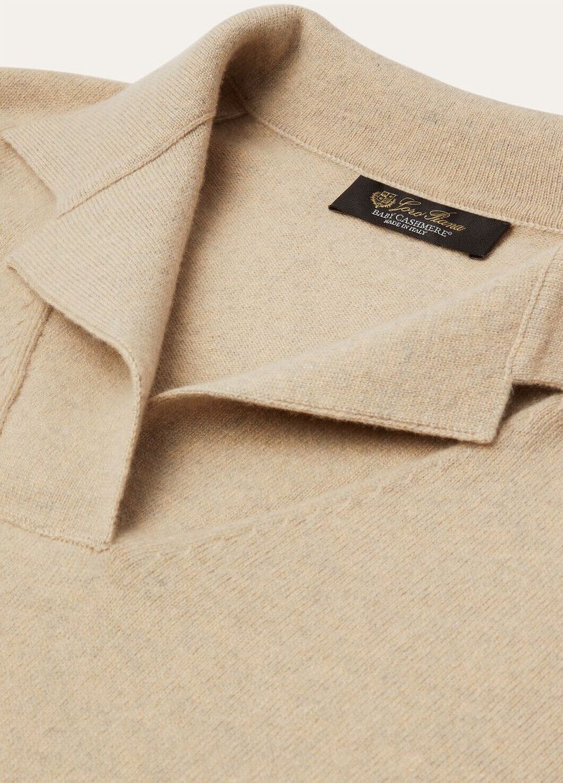 Loro Piana o1srvl11e0526 FAO9754 Arona Polo Shirt in Beige Size XS / US 0-2 / IT 36-38 - 7 Thumbnail