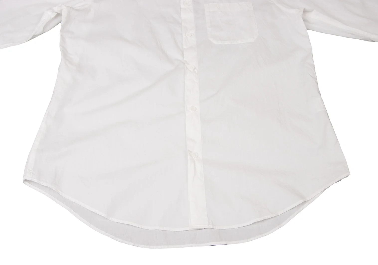 Yohji Yamamoto Cotton Back Logo Print Shirt in White and Blue Size US M / EU 48-50 / 2 - 10 Thumbnail