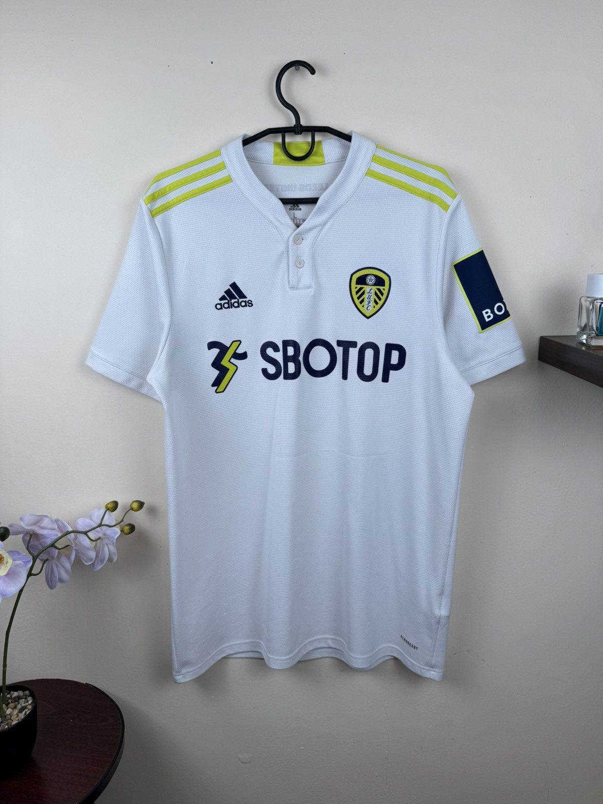 Adidas Leeds United 2021 2022 Jersey Adidas Home Shirt Football L Size US L / EU 52-54 / 3 - 3 Thumbnail