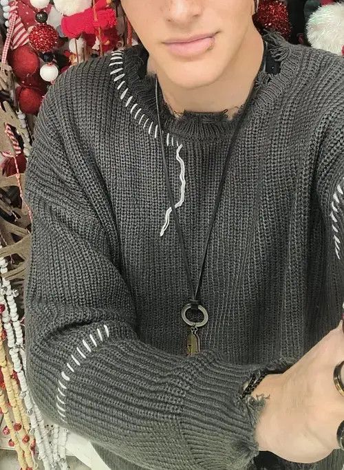 Japanese Brand Half Turtleneck Men's Streetwear Wash Destroyed Sweater Size US XL / EU 56 / 4 - 3 Thumbnail