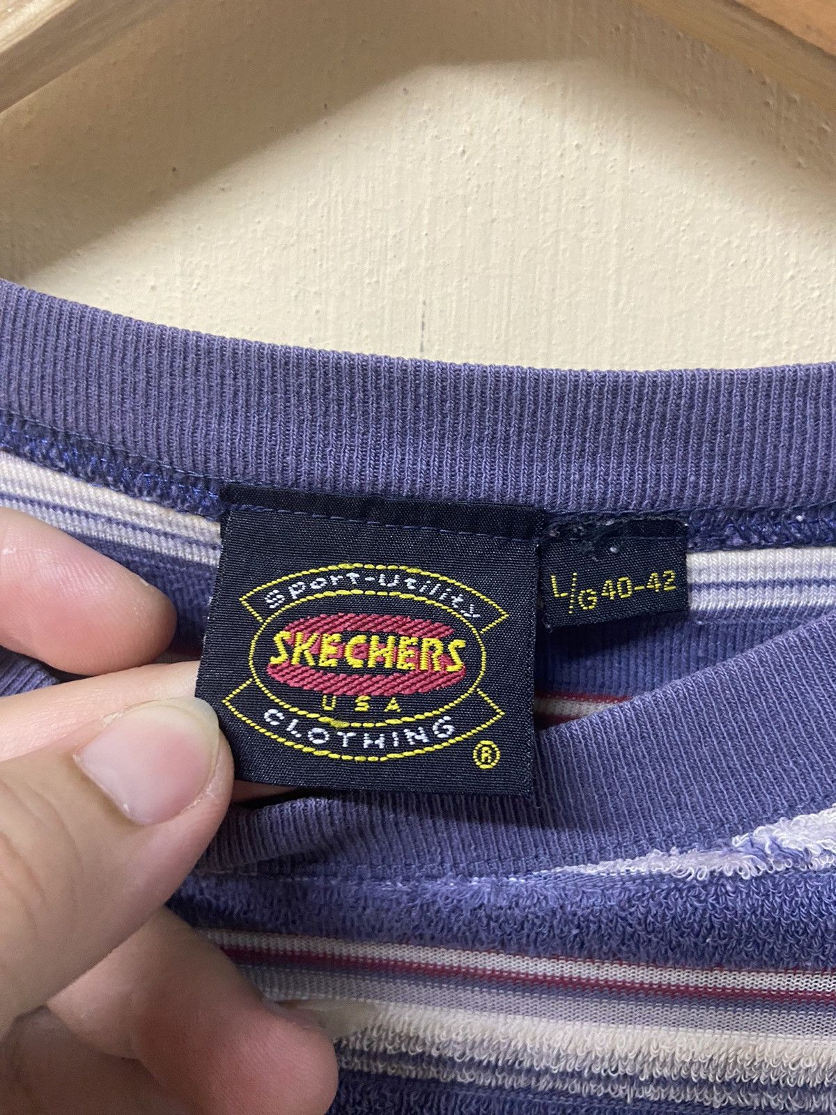 SKECHERS × Vintage Vintage Skechers Usa Stripe TShirt Size US L / EU 52-54 / 3 - 7 Thumbnail