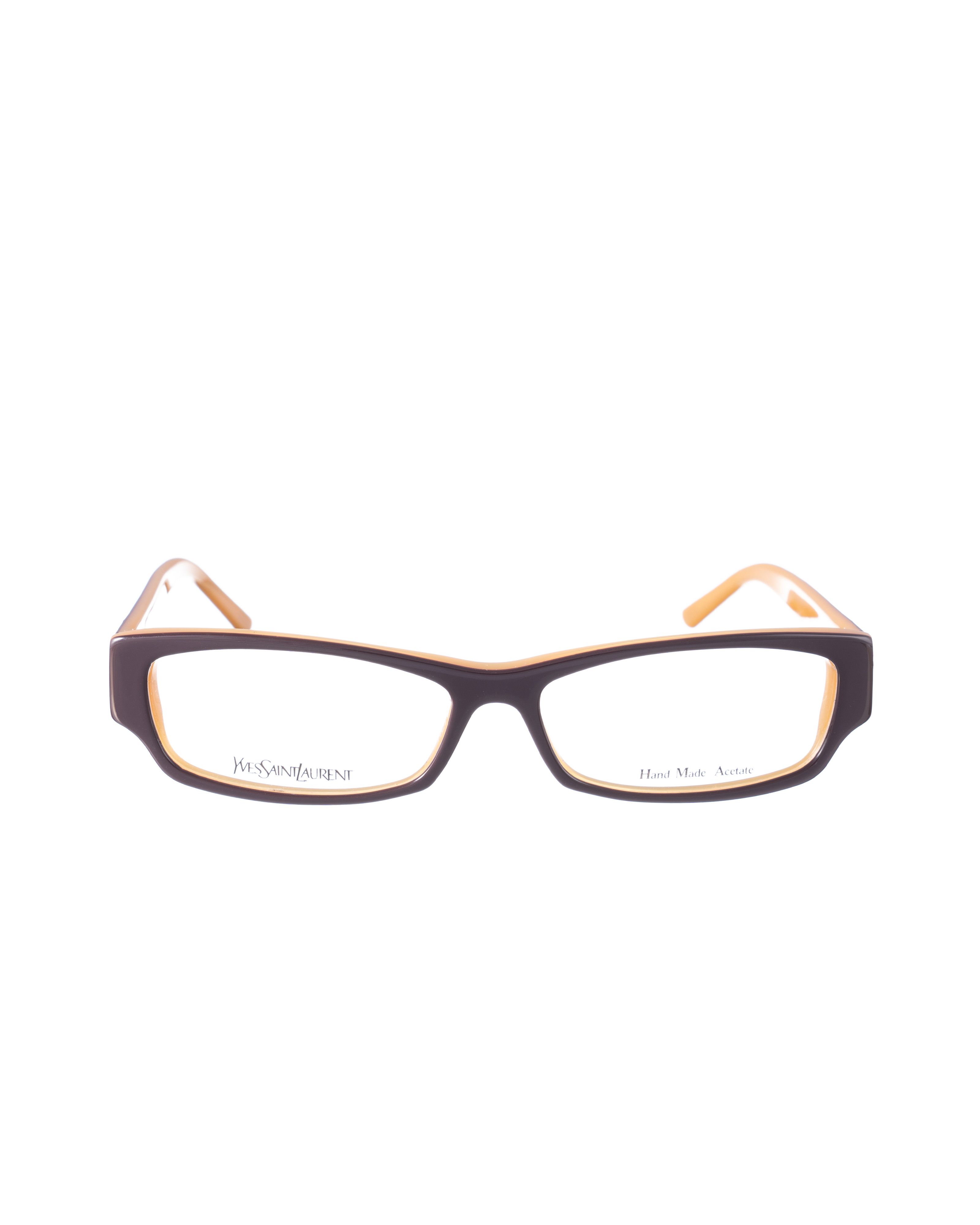 Yves Saint Laurent Yves Saint Laurent 00s Beige and Black Glasses Gold Logo Size ONE SIZE - 3 Thumbnail