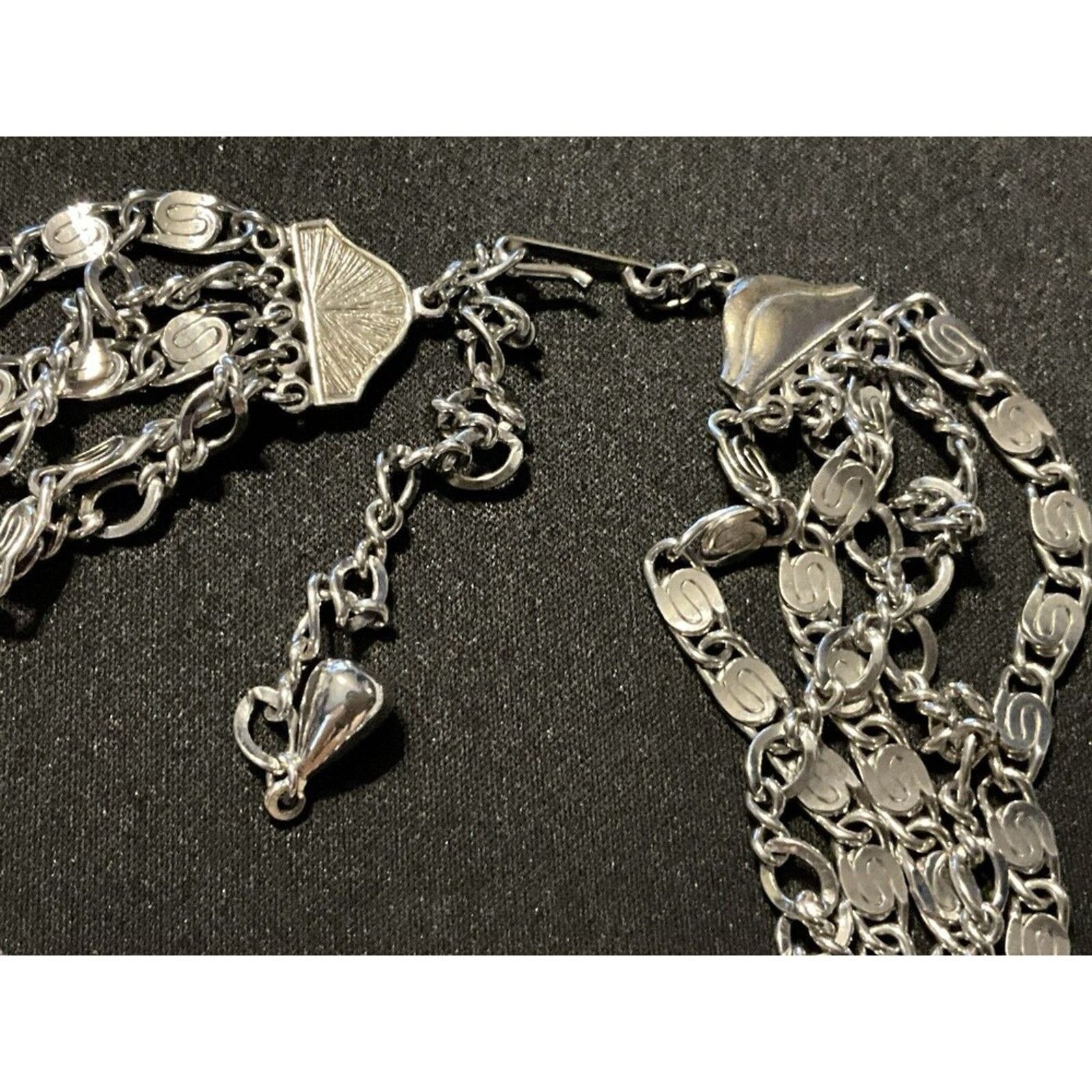 Other Lot Of 3 Silver Tone Necklaces All High Quality (Read Desc) Size ONE SIZE - 9 Thumbnail
