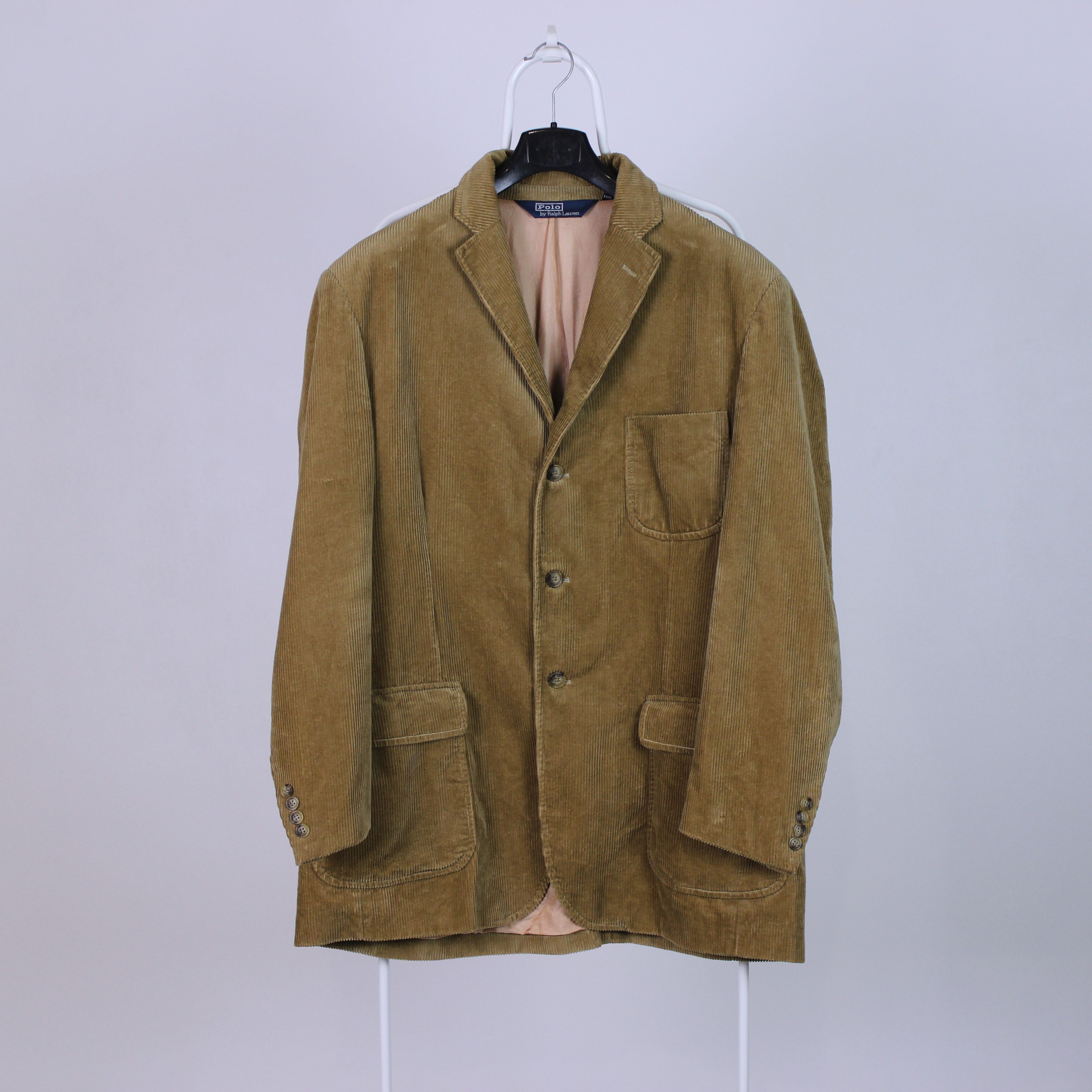 Polo Ralph Lauren Polo Ralph Lauren velvet blazer jacket beige brown XL Size 52R - 6 Thumbnail