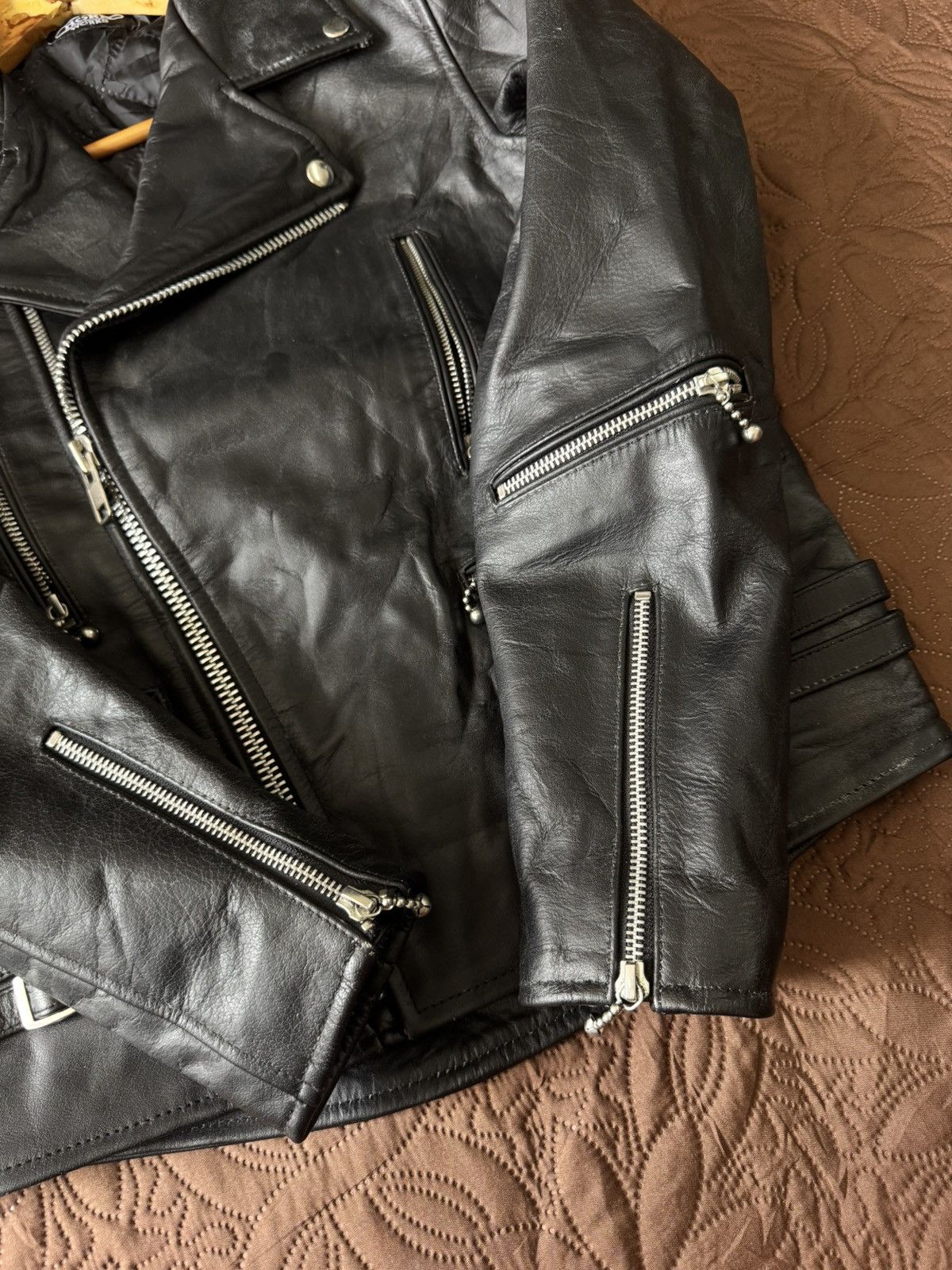 If Six Was Nine HORN WORK TYPE DOUBLE RIDERS JACKET BLACK Size US S / EU 44-46 / 1 - 5 Thumbnail