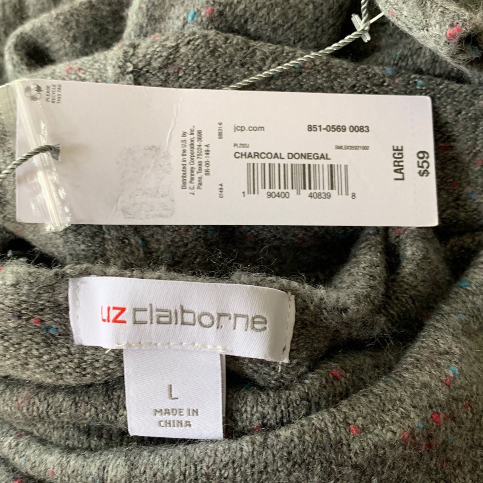 Liz Claiborne Liz Claiborne Cowl Neck Sweater Dress Women's Large NEW Size L / US 10 / IT 46 - 11 Thumbnail