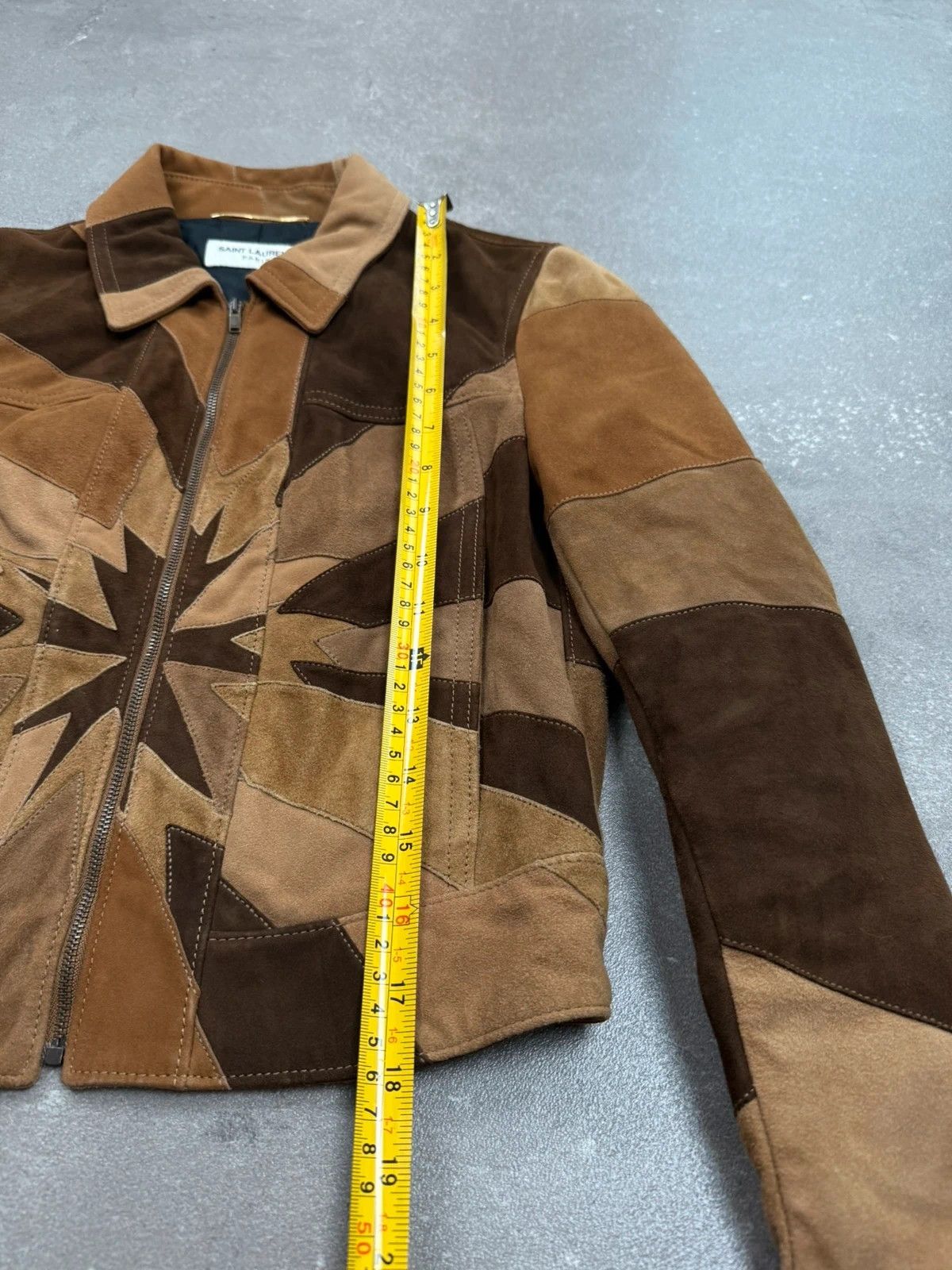 Saint Laurent Paris Saint Laurent Patchwork leather jacket SS2014 Hedi Slimane Size XS / US 0-2 / IT 36-38 - 14 Thumbnail
