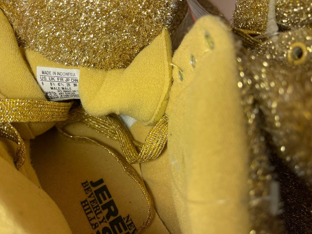 Adidas × Jeremy Scott ADIDAS JEREMY SCOTT sneakers, BEAR, Tinsel Gold shoes G96188 Size US 9 / EU 42 - 6 Thumbnail