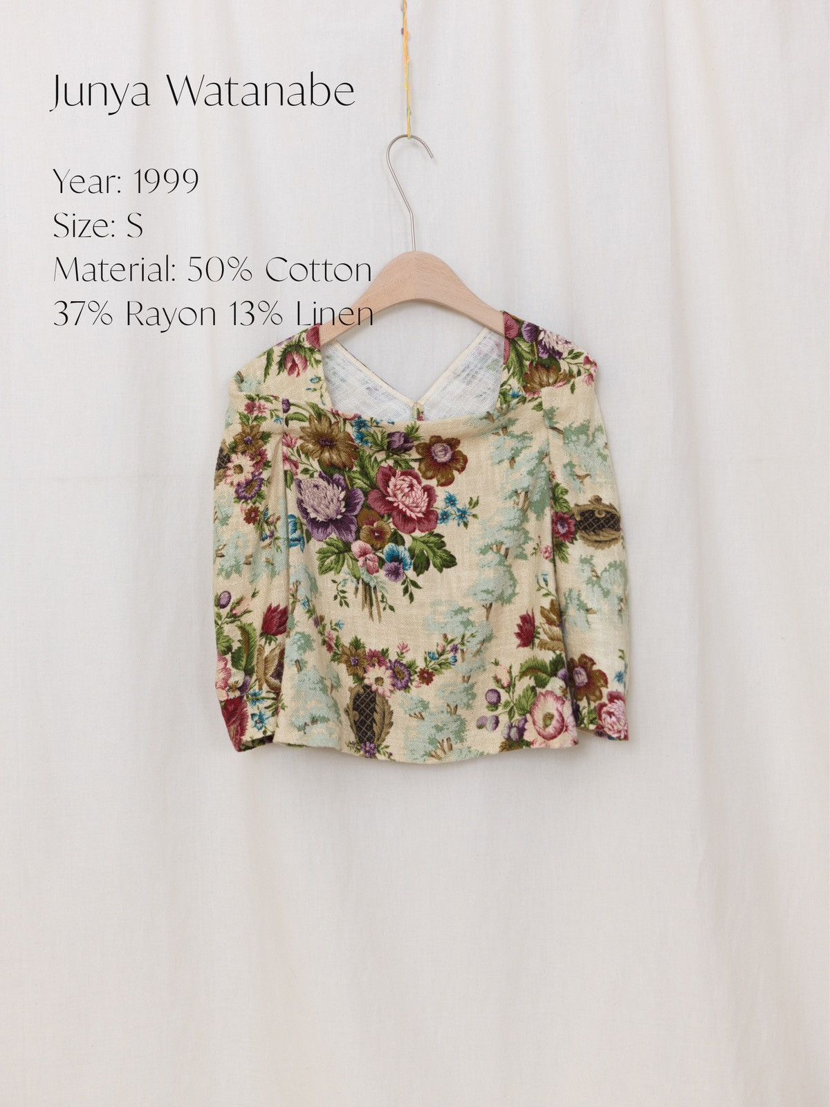 Junya Watanabe Junya Watanabe | AW1999 Vintage Floral Top Size S / US 4 / IT 40 - 2 Thumbnail