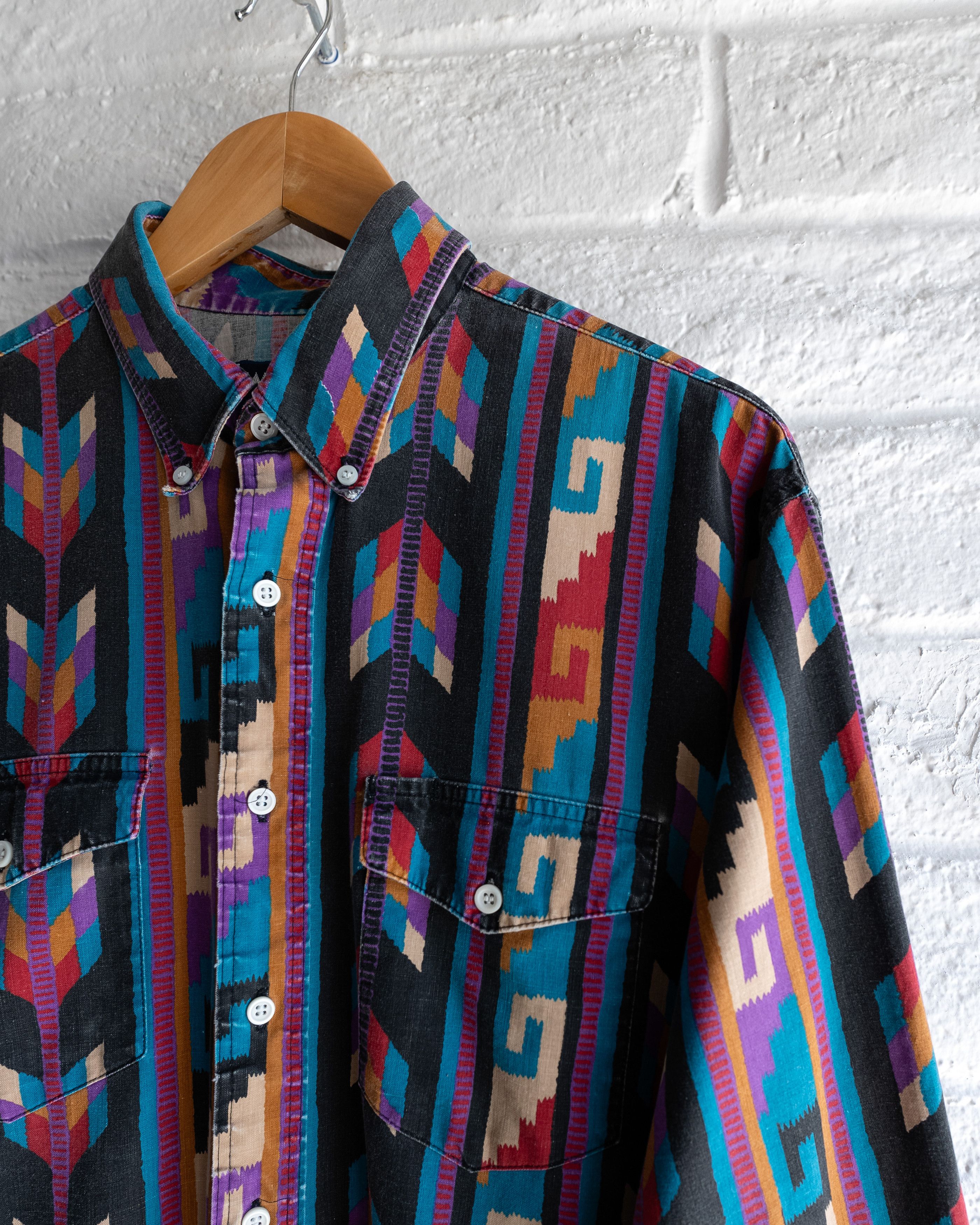 Wrangler Vintage 90s Wrangler Shirt XL Southwestern Brushpopper Aztec Size US XL / EU 56 / 4 - 9 Thumbnail