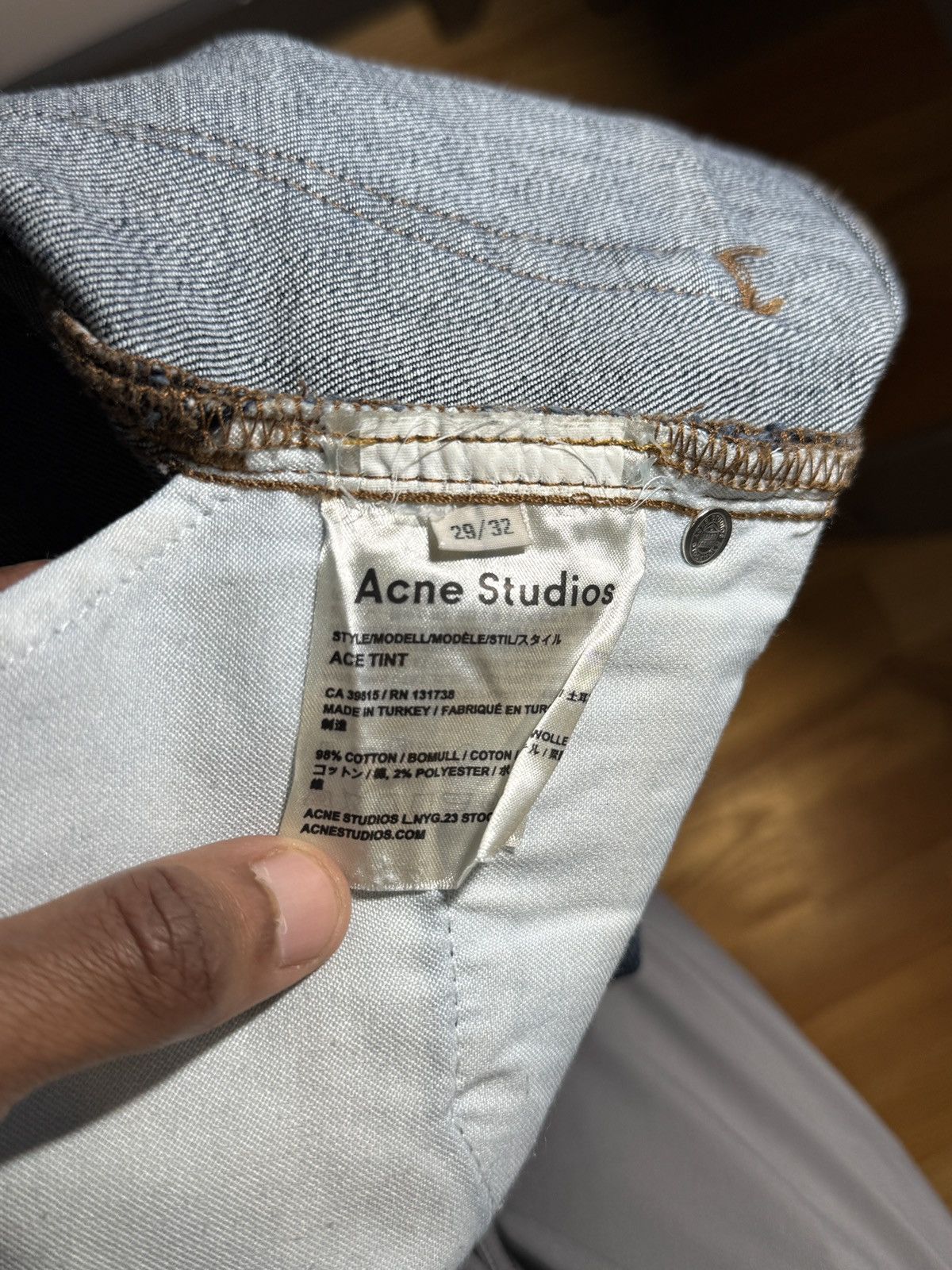 Acne Studios Acne Ace Tint Denim Size US 29 - 4 Thumbnail