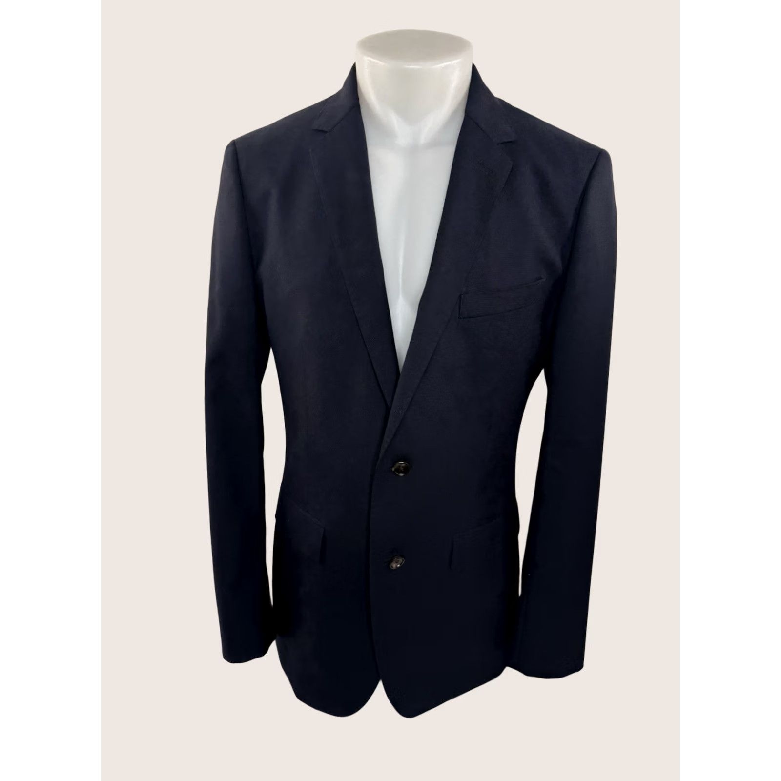 Bonobos Bonobos MARZOTTO Italian WOOL Slim Fit 40 Long Jacket VERY DARK BLUE Mens Size US XXS / EU 40 - 1 Thumbnail