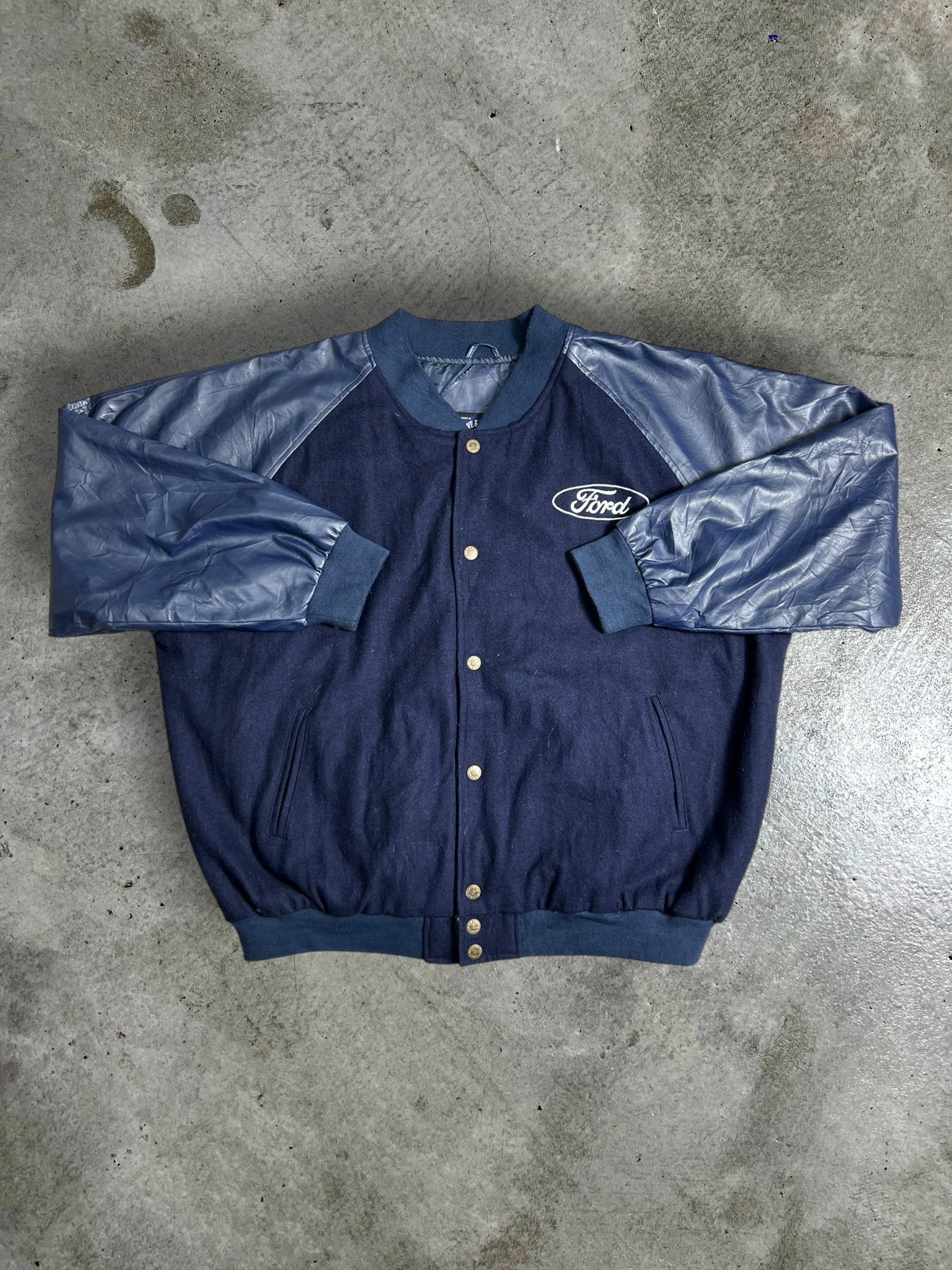 Steve And Barrys Steve & Barry's Ford Embroidery Varsity Jacket (XXL) JKA467 Size US XXL / EU 58 / 5 - 1 Thumbnail