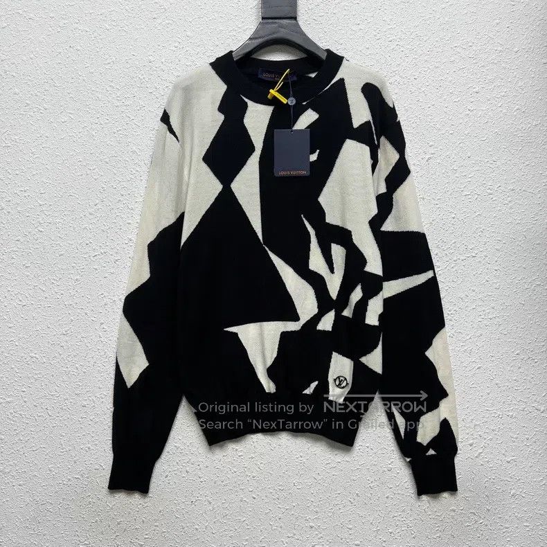 Louis Vuitton Louis Vuitton SS23 intarsia abstract crewneck long-sleeve Size US L / EU 52-54 / 3 - 1 Thumbnail