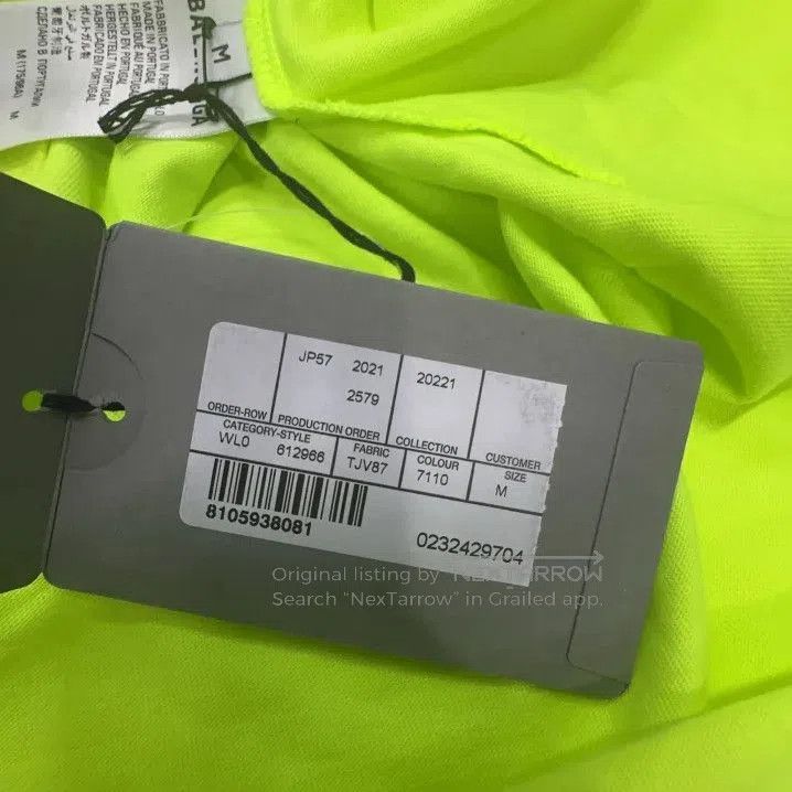 Balenciaga Balenciaga SS22 Neon Logo Print T. Size US M / EU 48-50 / 2 - 1 Thumbnail