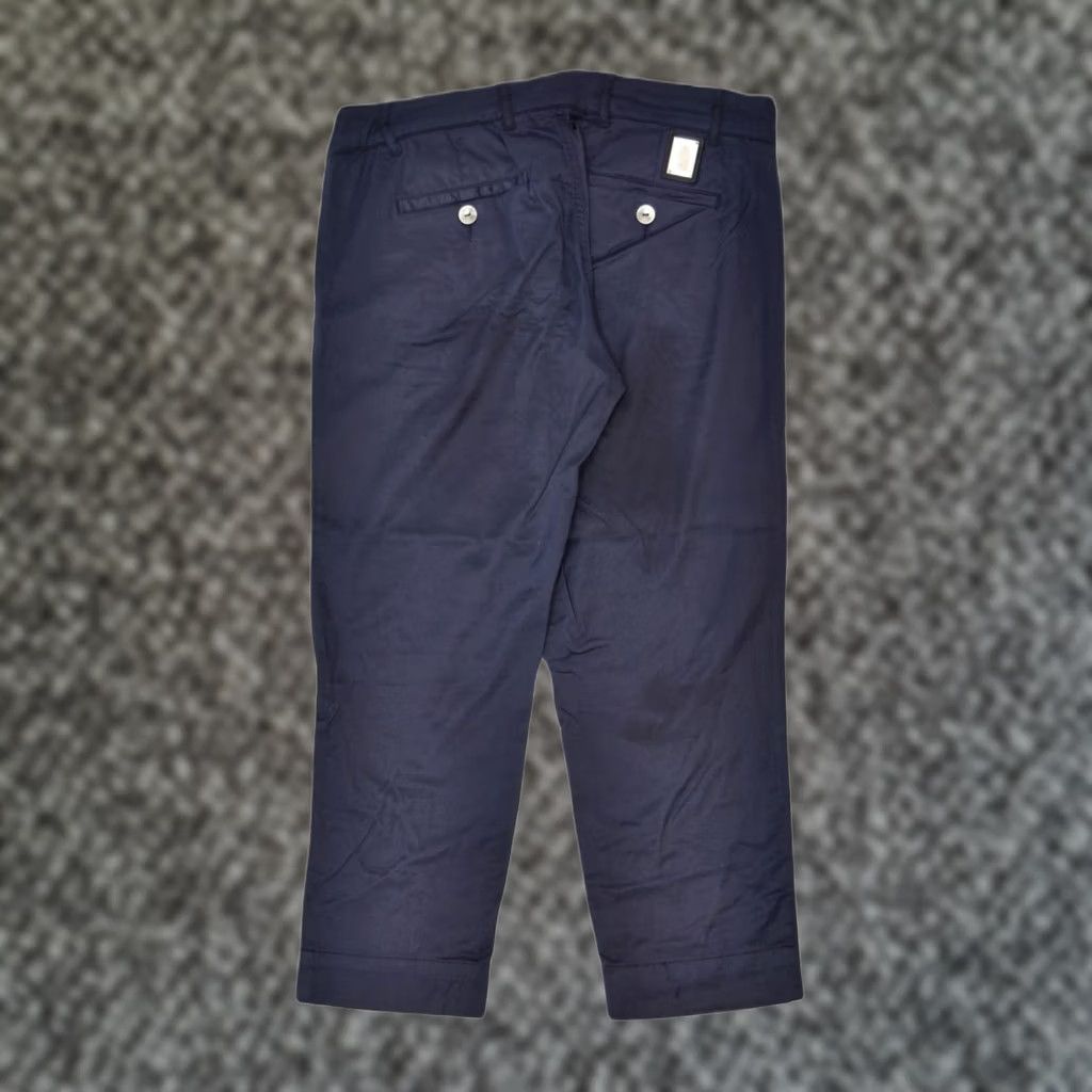 Vintage REFRIGUE Mens Tapered Capri Trousers Navy Blue Cotton Medium W32 L24 IT 48 Size US 31 - 1 Thumbnail