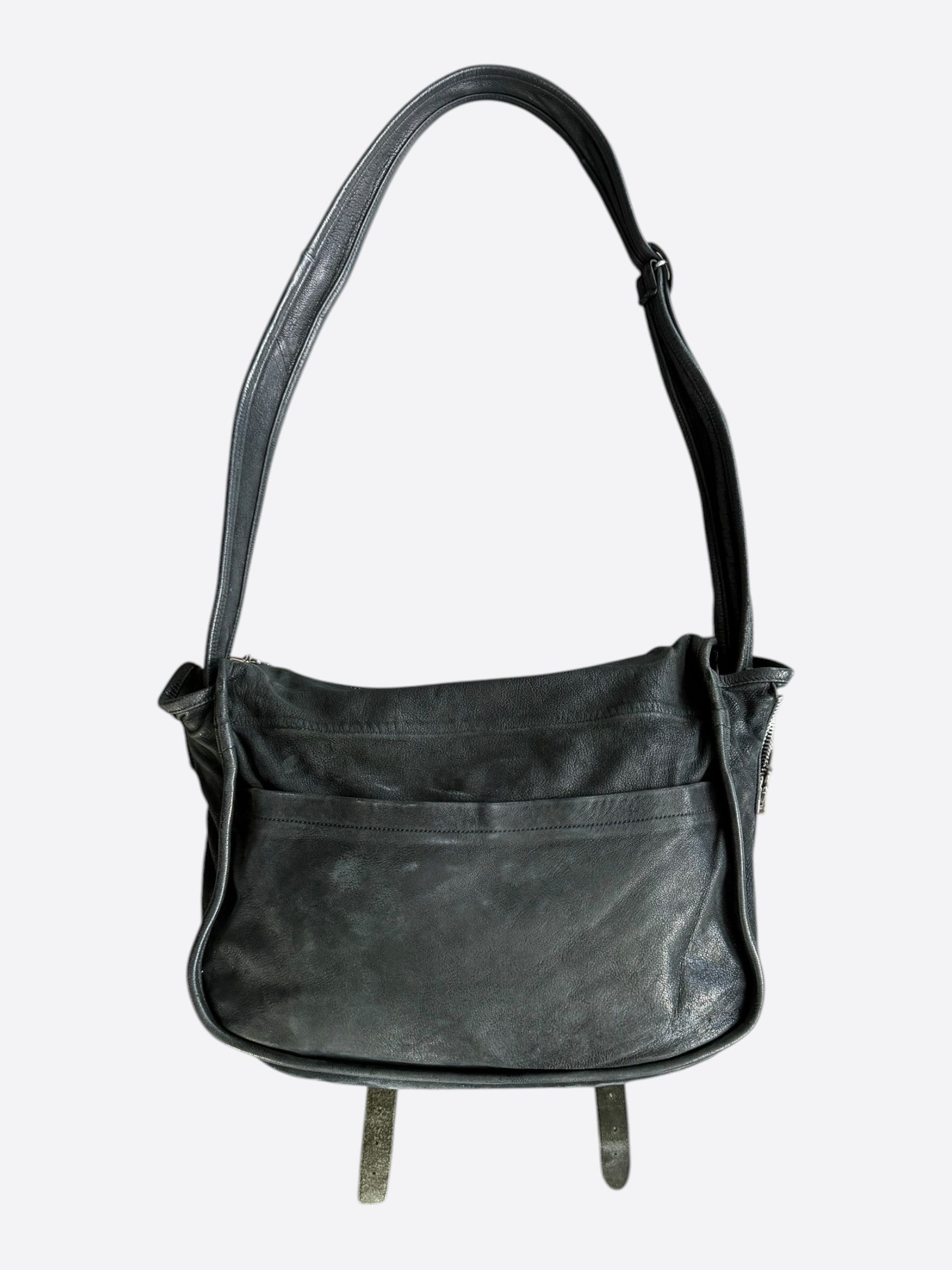 Chrome Hearts Chrome Hearts Black & Silver Gunslinger Messenger Bag Size ONE SIZE - 2 Thumbnail