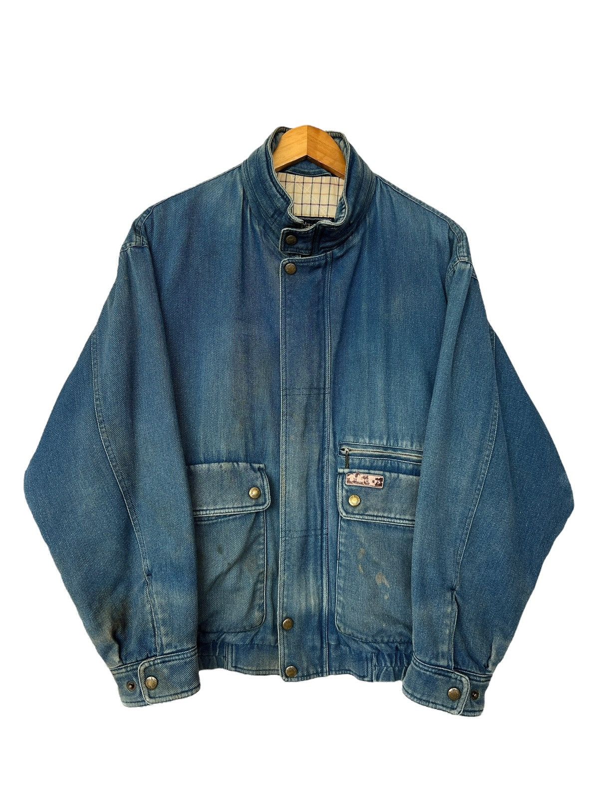 Burberry Vintage Burberrys Sunfaded Distressed Denim Jacket Size US L / EU 52-54 / 3 - 3 Thumbnail