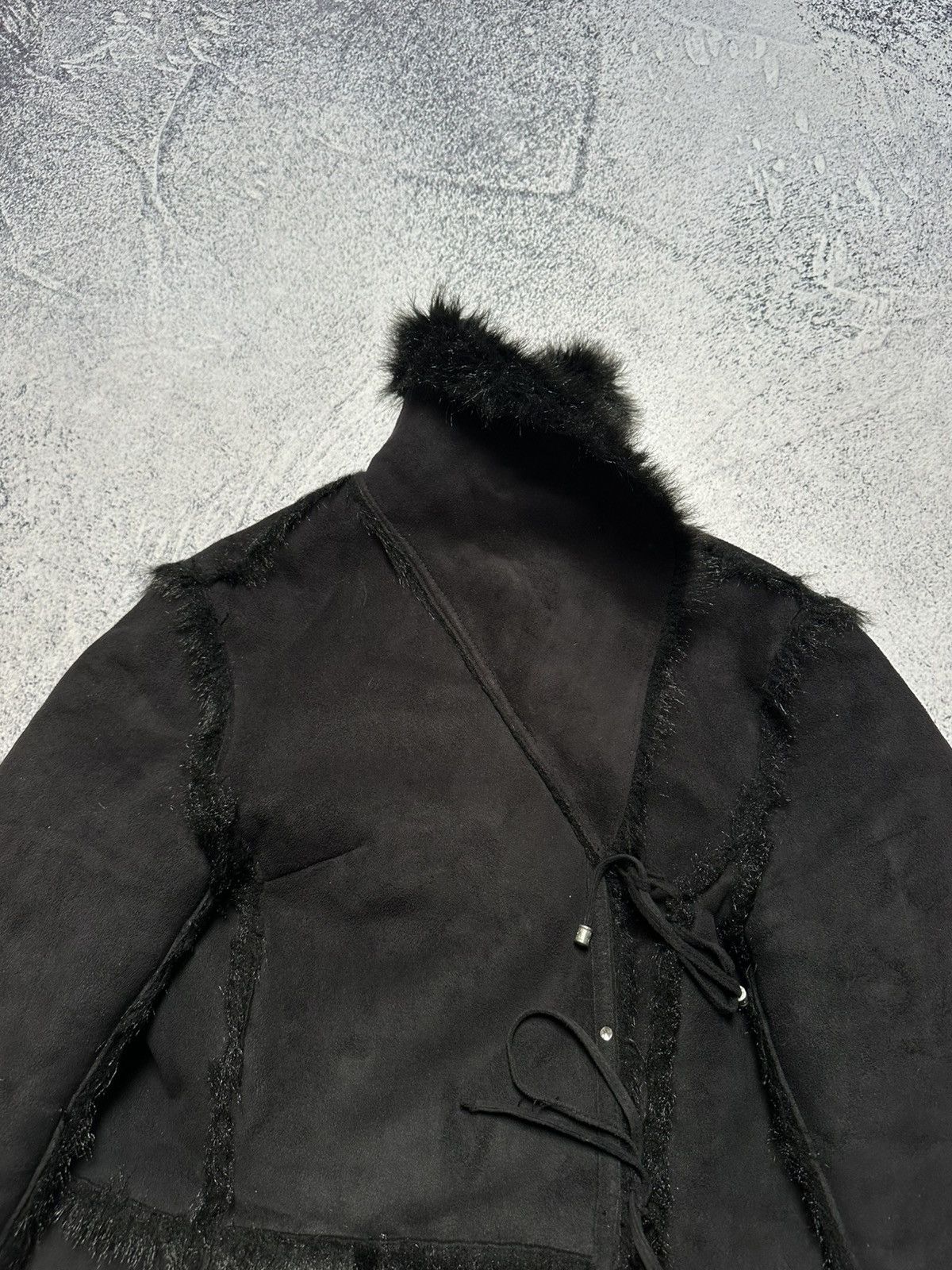 If Six Was Nine Vintage 90s Balmain Faux Fur Coat Women Y2K Awant Garde Size S / US 4 / IT 40 - 7 Thumbnail